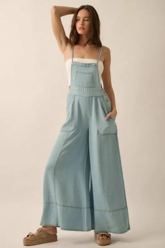 Big River Denim Wide-Leg Overall Jumpsuit made by Promesa