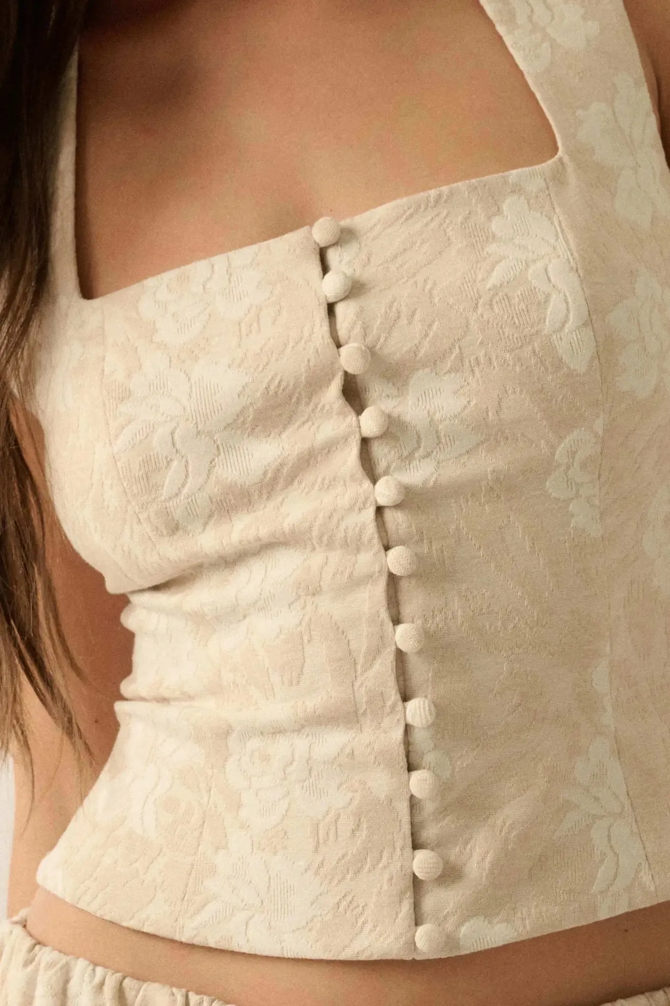 Blooming Loom Floral Tapestry Corset Top sold by Promesa product image thumbnail 5