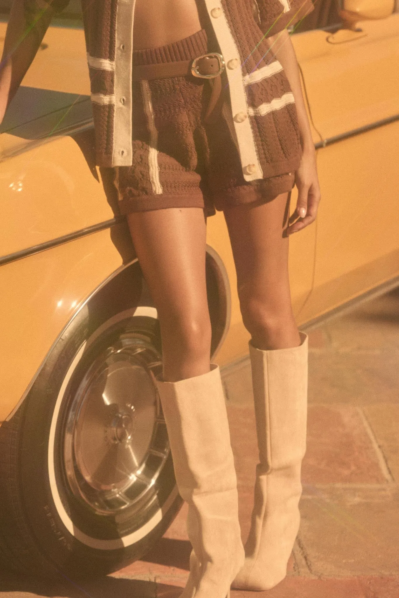 Down the Road Striped Crochet-Knit Sweater Shorts sold by Promesa product image thumbnail 2