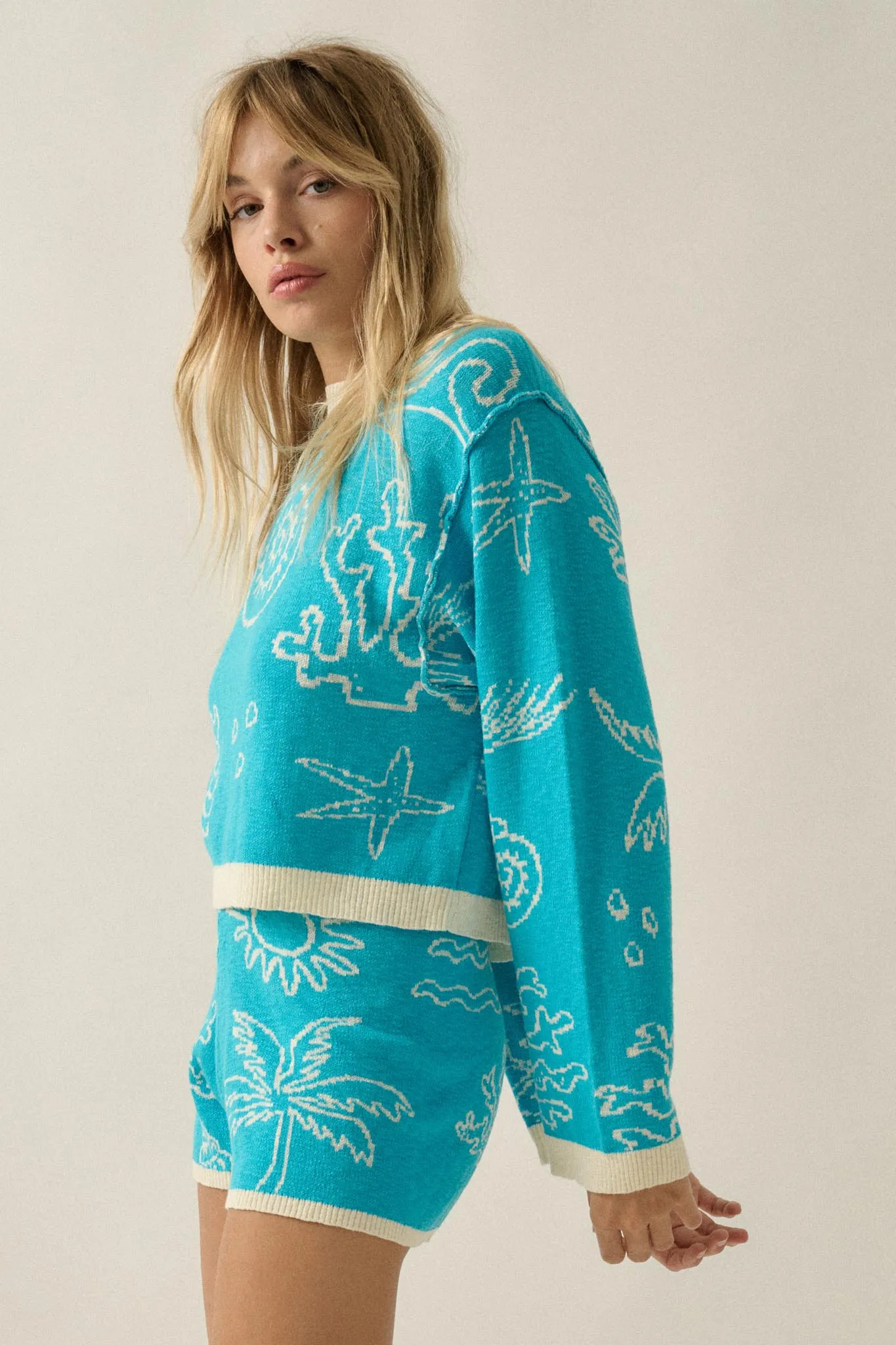 Beach Bash Nautical Jacquard-Knit Sweater sold by Promesa product image thumbnail 5