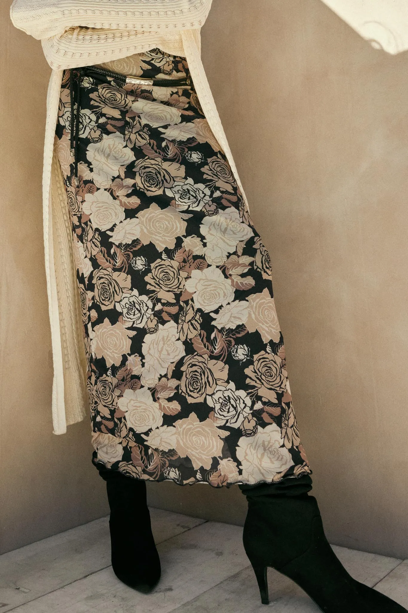 Evening Blooms Floral Mesh Maxi Skirt sold by Promesa product image thumbnail 2