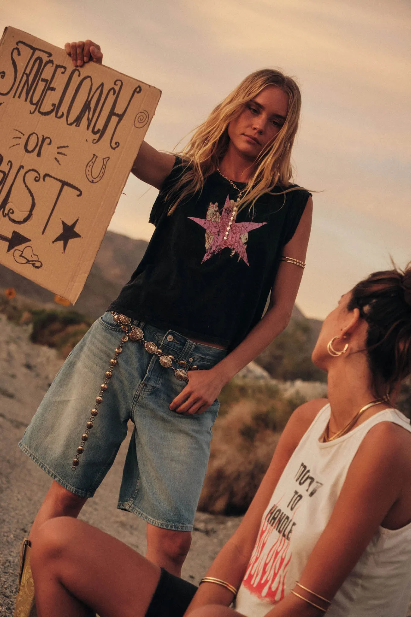 Star Rider Vintage Cowgirl Sleeveless Graphic Tee sold by Promesa product image thumbnail 5