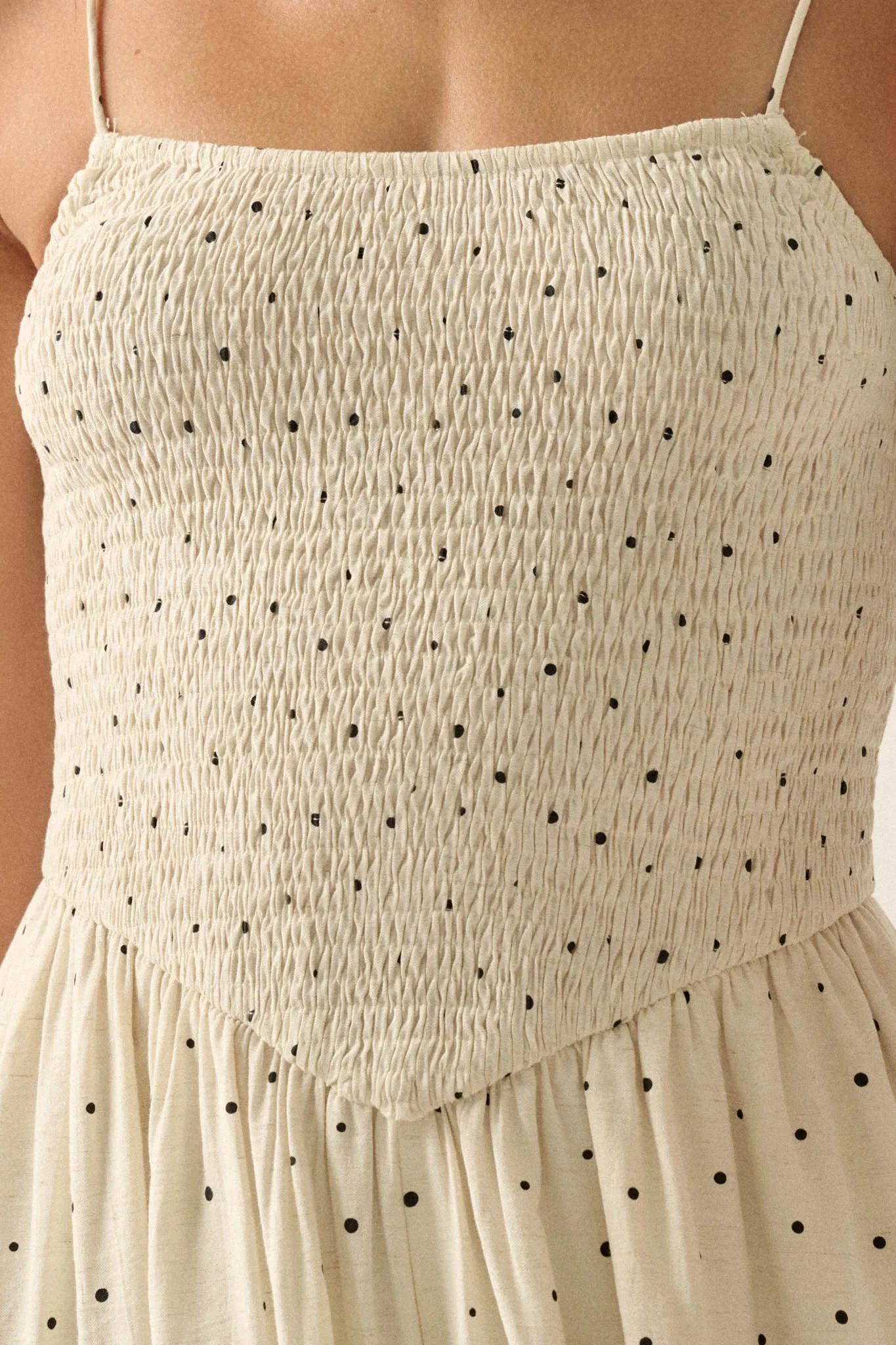 Spot On Polka Dot Smocked Wide-Leg Jumpsuit sold by Promesa product image thumbnail 4