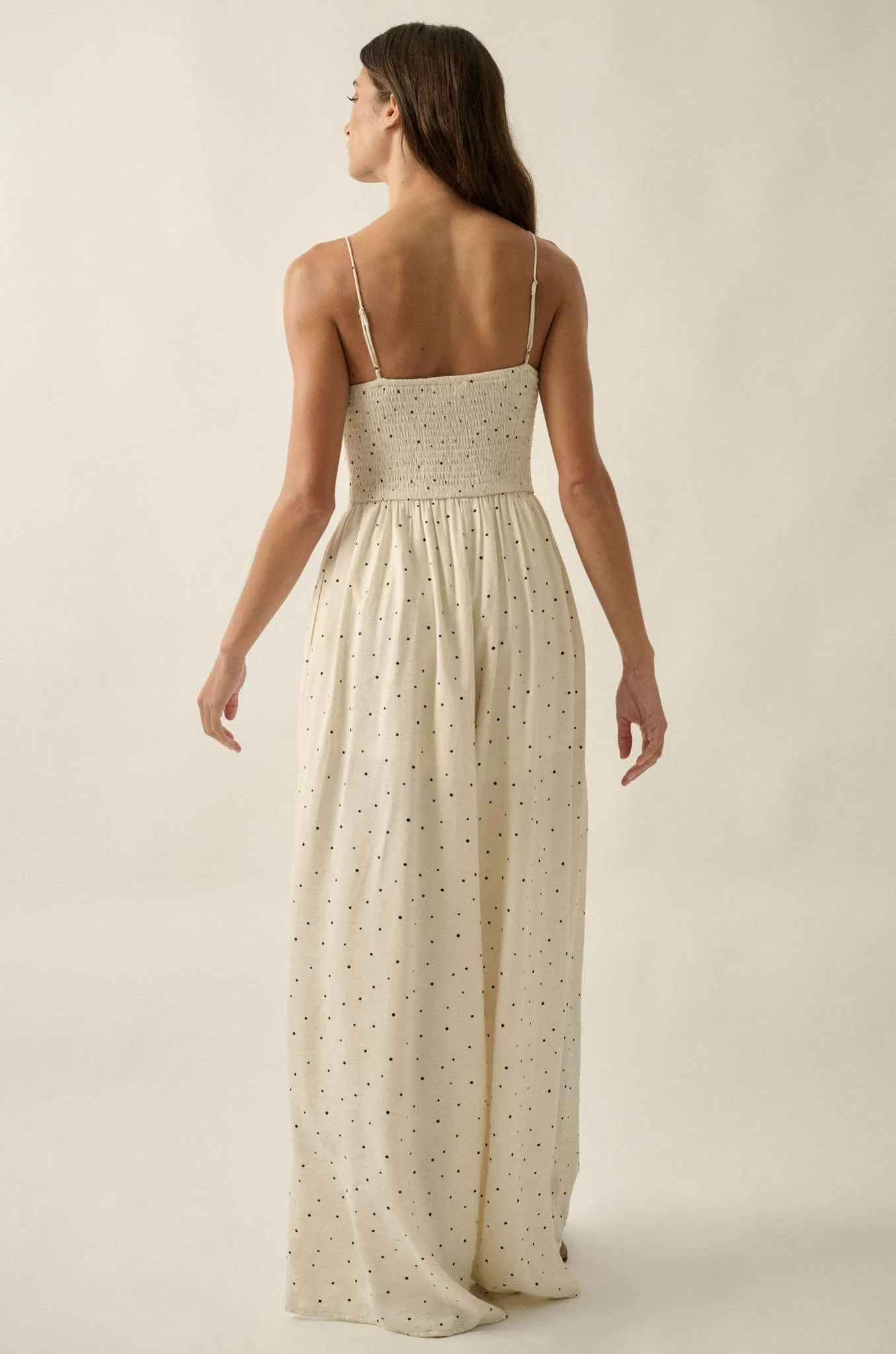 Spot On Polka Dot Smocked Wide-Leg Jumpsuit sold by Promesa product image thumbnail 2