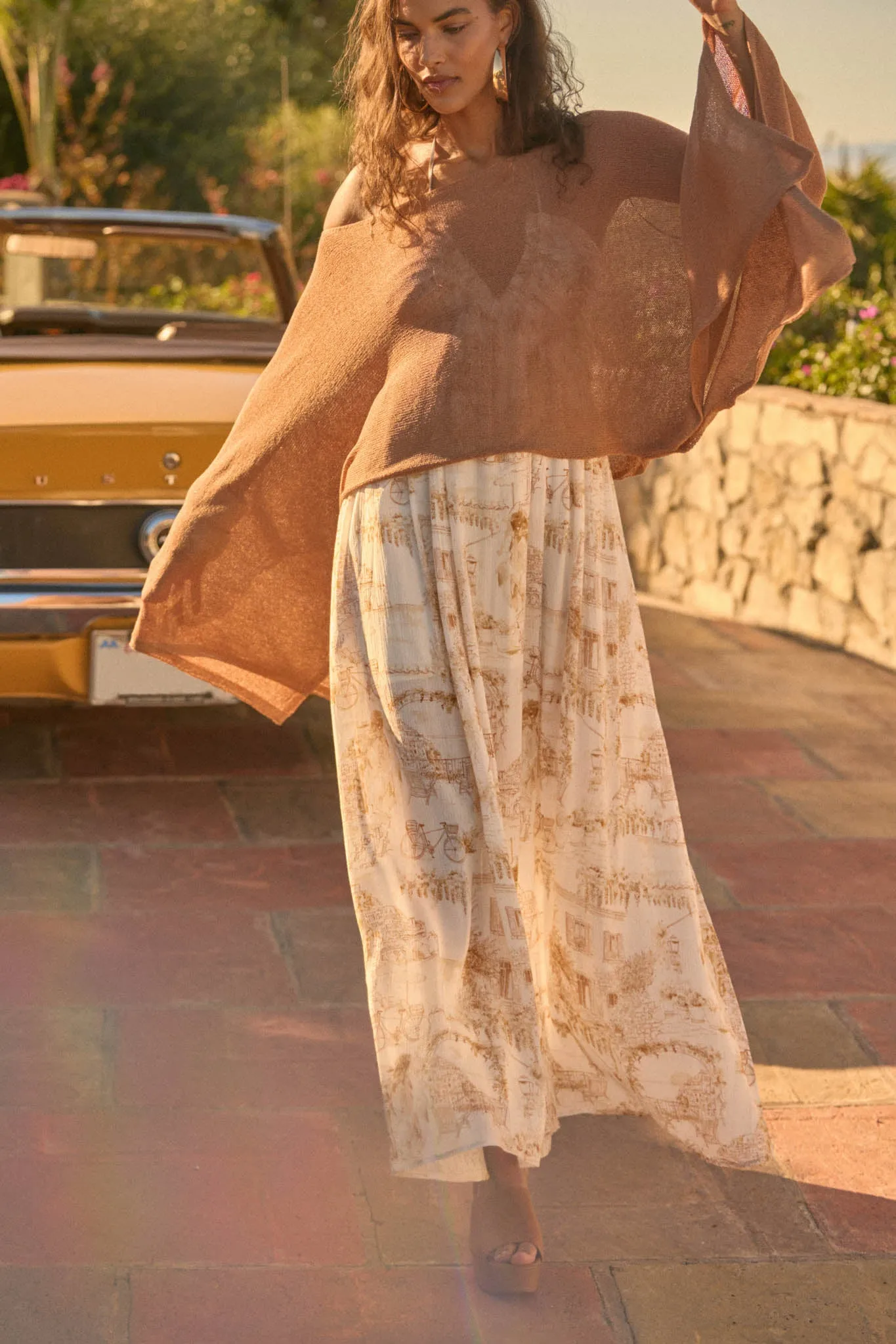 Scenic Beauty Toile Tie-Back Halter Maxi Dress sold by Promesa product image thumbnail 3