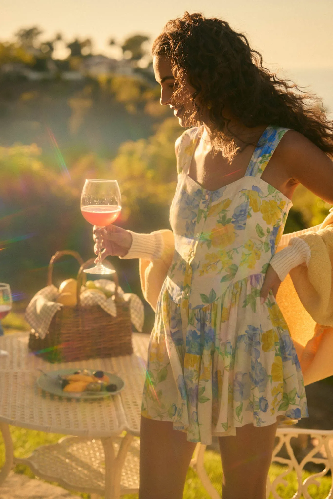 Beauty Within Floral Buttoned Tiered Ruffle Romper sold by Promesa product image thumbnail 2