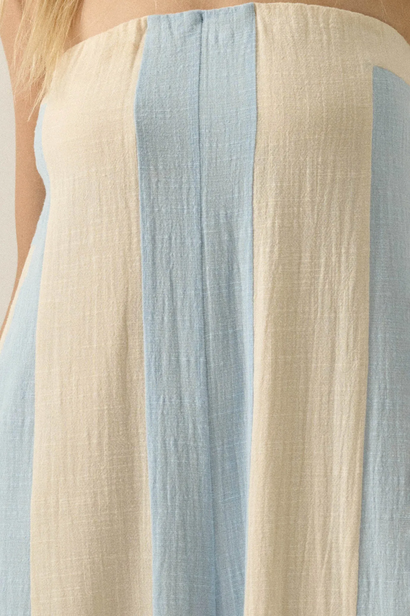 Ready to Flow Colorblock Gauze Strapless Jumpsuit sold by Promesa product image thumbnail 5