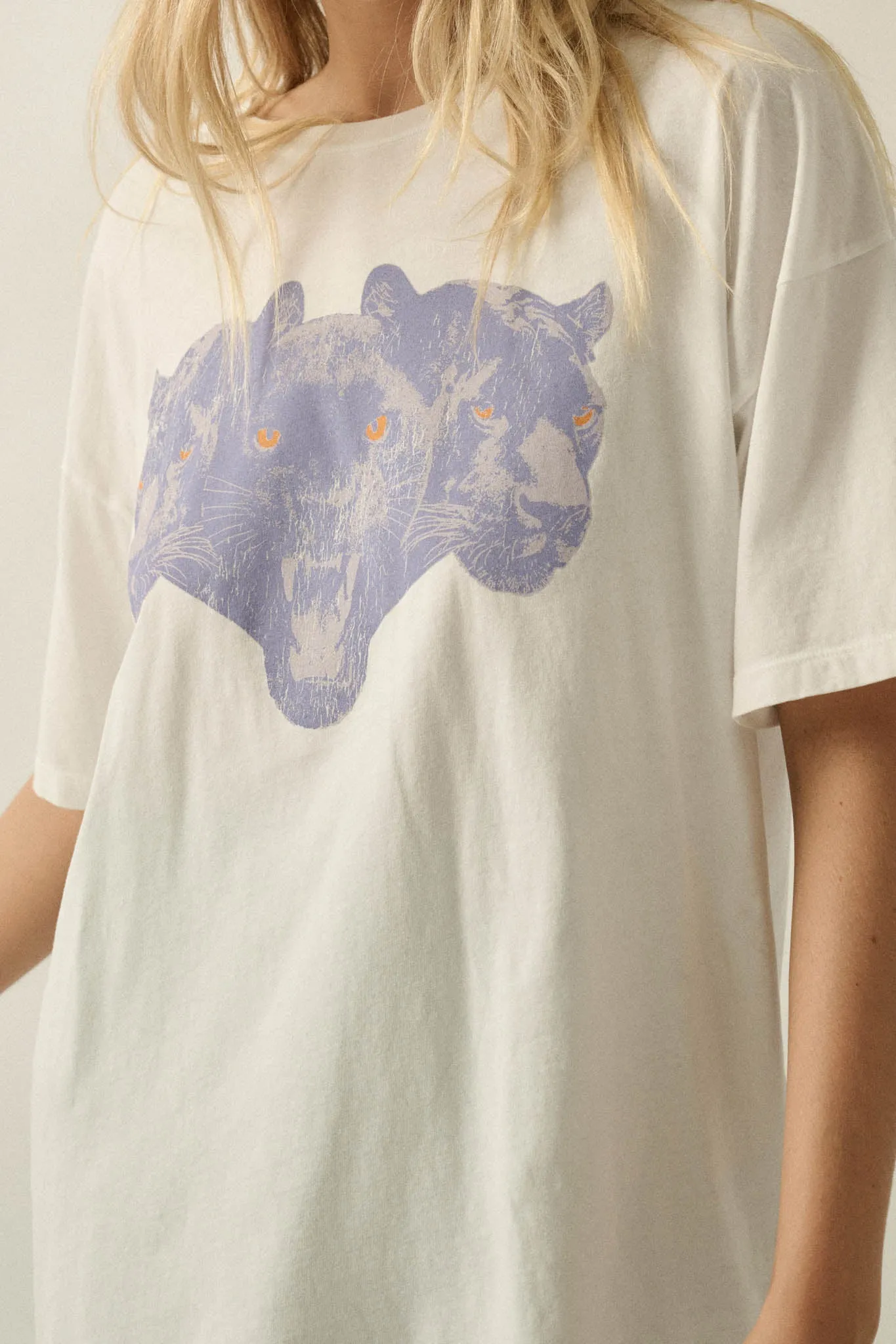 Prowling Panthers Oversize Vintage Graphic Tee sold by Promesa product image thumbnail 5
