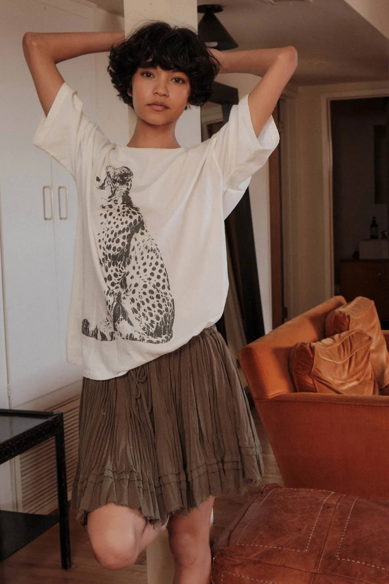 Chill Cheetah Oversize Vintage Graphic Tee sold by Promesa