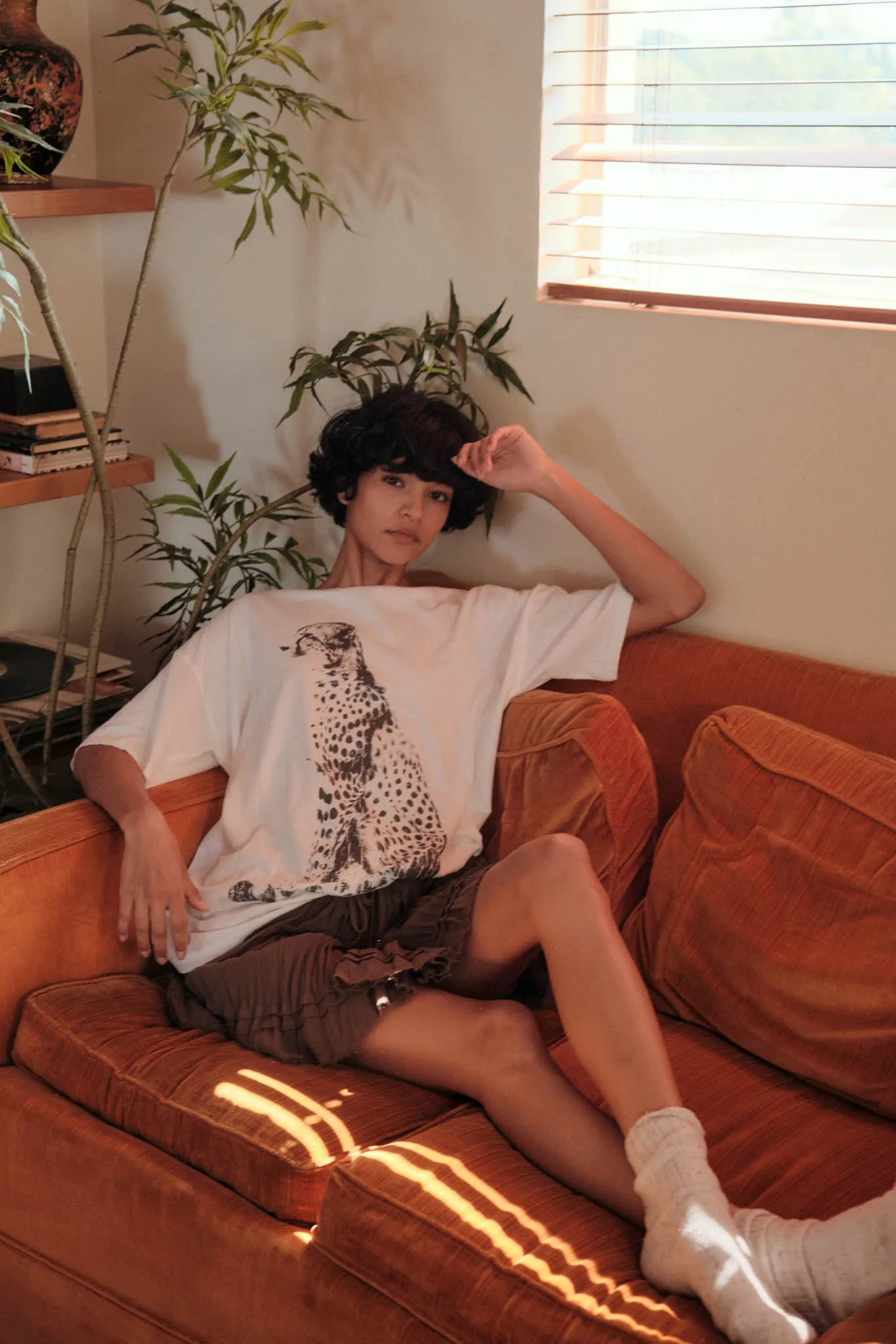 Chill Cheetah Oversize Vintage Graphic Tee sold by Promesa product image thumbnail 2