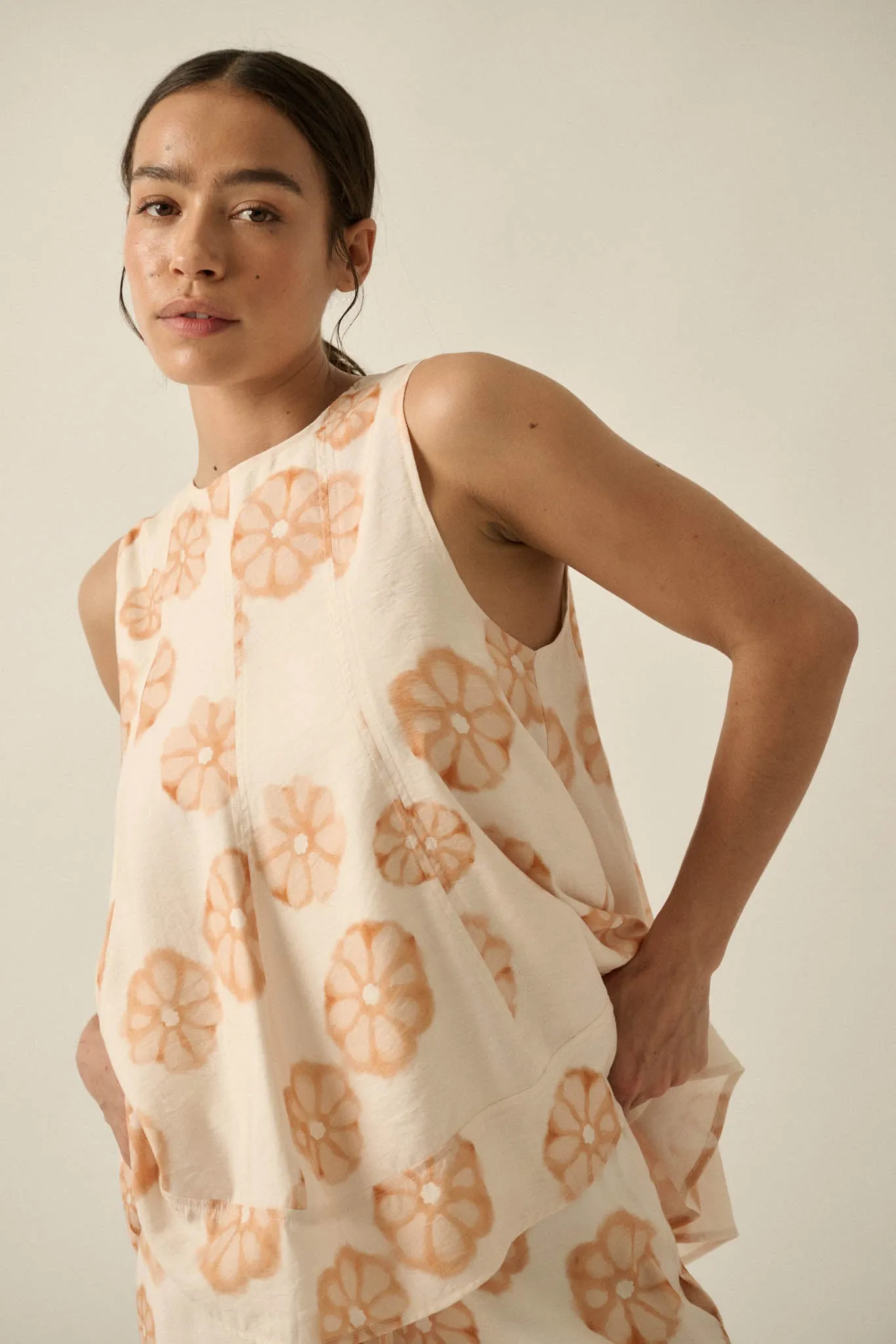 So Delightful Floral Sleeveless A-Line Swing Top sold by Promesa product image thumbnail 5
