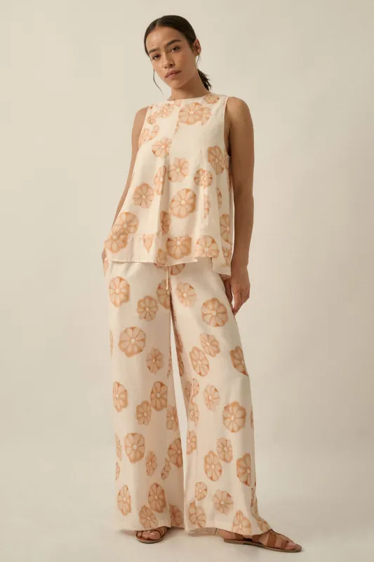 Delightful Days Floral Wide-Leg Drawstring Pants made by Promesa