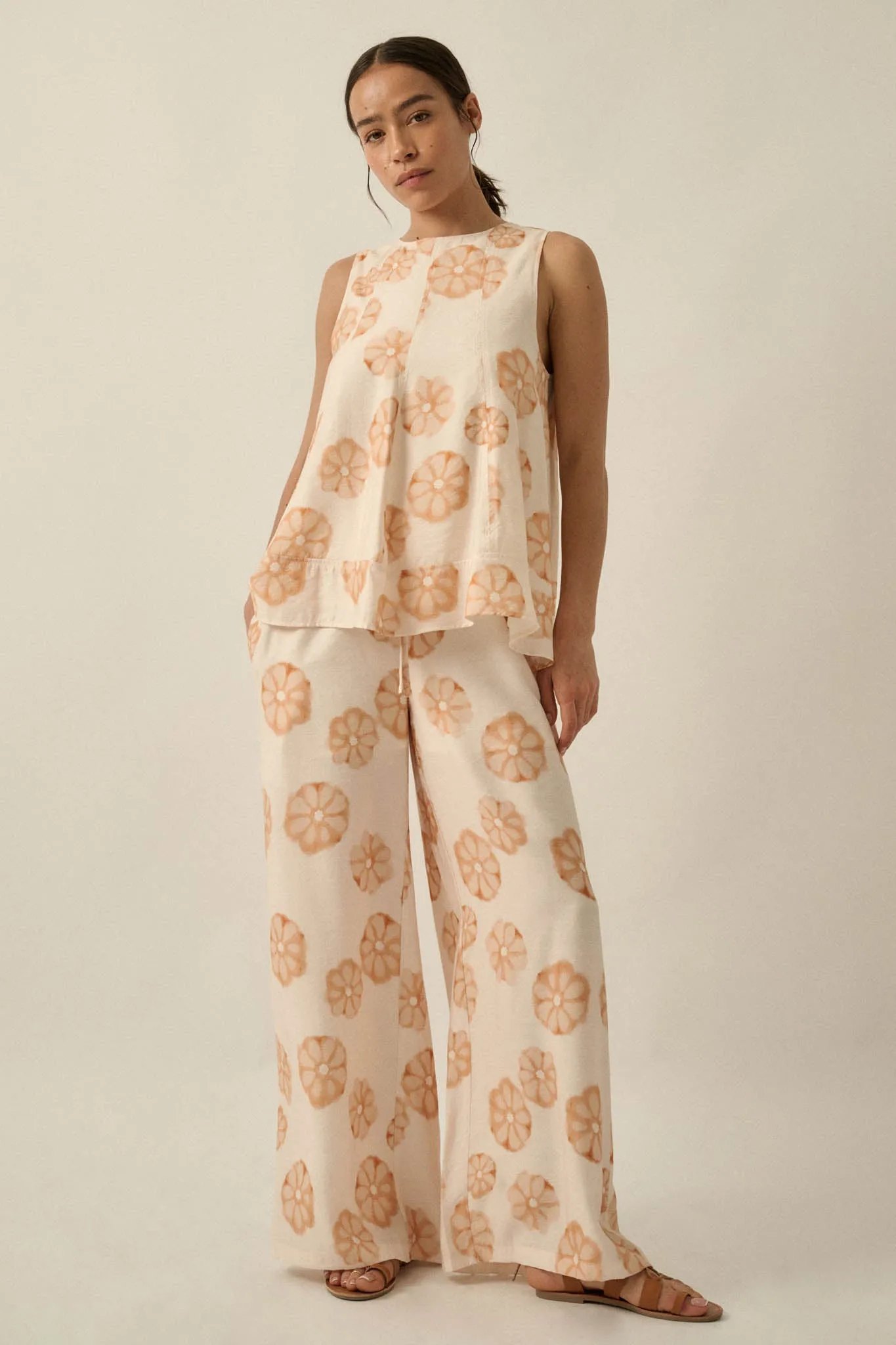 Delightful Days Floral Wide-Leg Drawstring Pants sold by Promesa