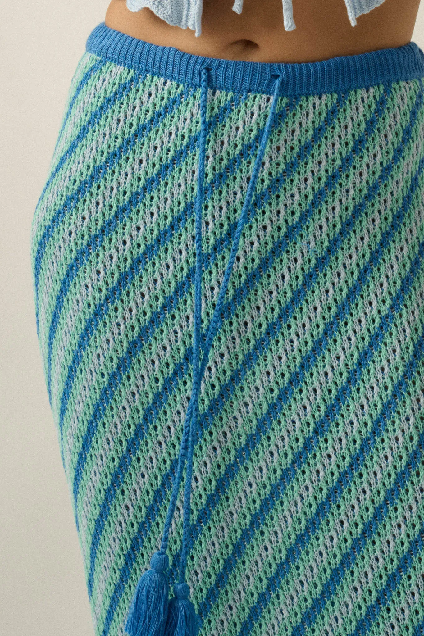 Endless Summer Striped Crochet-Knit Maxi Skirt sold by Promesa product image thumbnail 5
