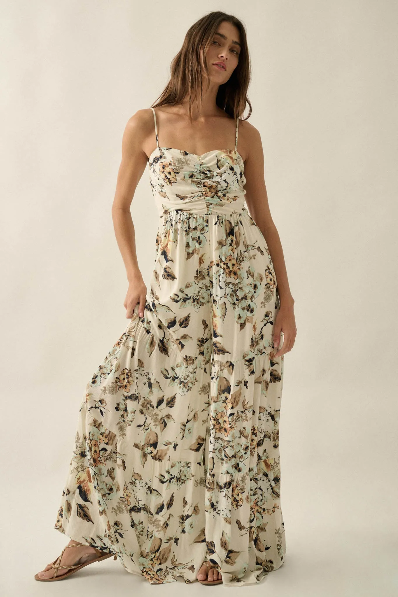 Bonita Jardin Floral Tiered Wide-Leg Jumpsuit sold by Promesa product image thumbnail 4