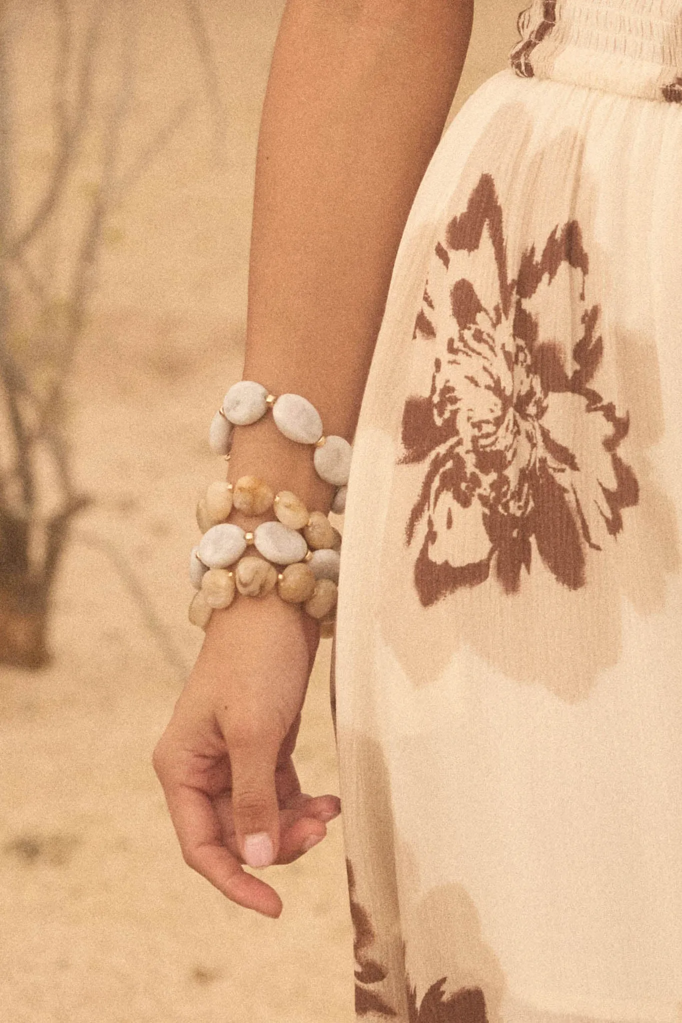 Bronson Two-Piece Marble Resin Bead Bracelet Set sold by Promesa product image thumbnail 2