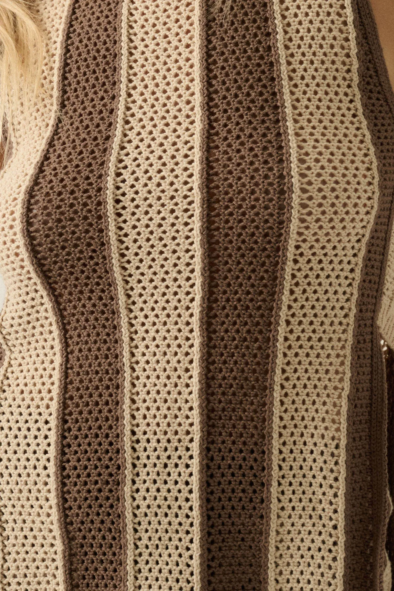 Sooner or Later Striped Crochet-Knit Tunic Tank Top sold by Promesa product image thumbnail 5
