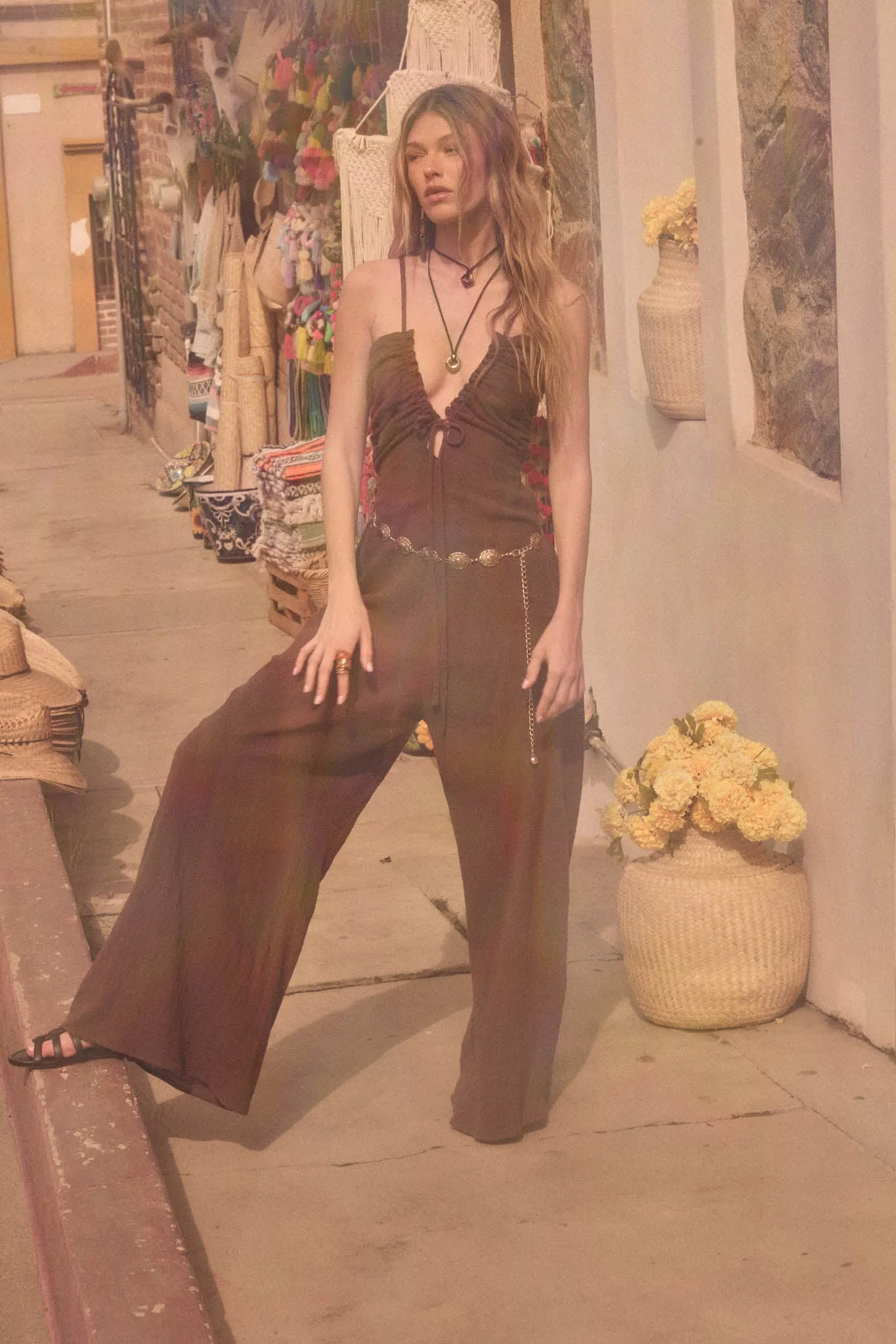 Every Breath Cotton Gauze Wide-Leg Jumpsuit sold by Promesa product image thumbnail 3