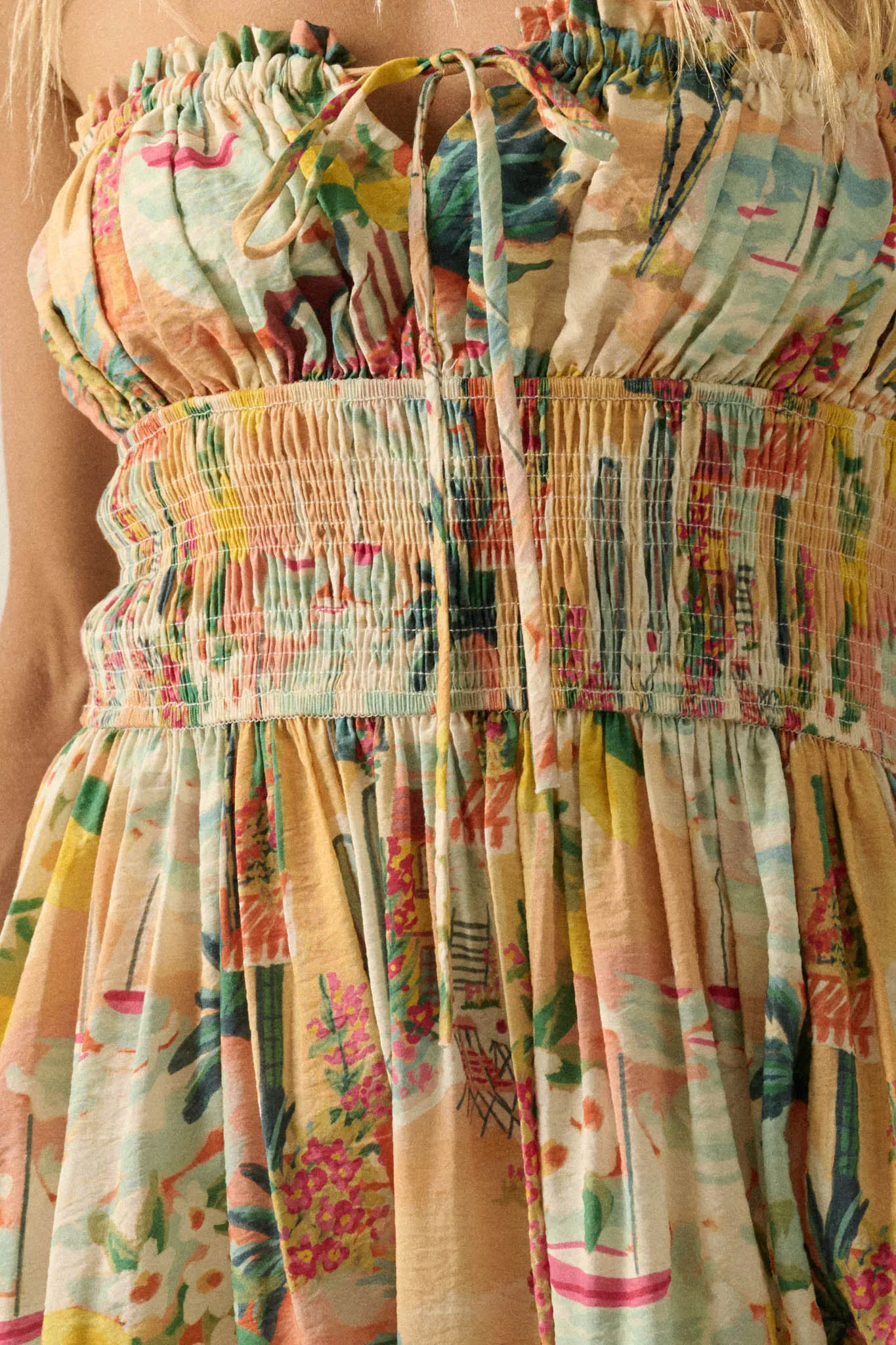 Bahama Mama Tropical-Print Strapless Maxi Dress sold by Promesa product image thumbnail 5