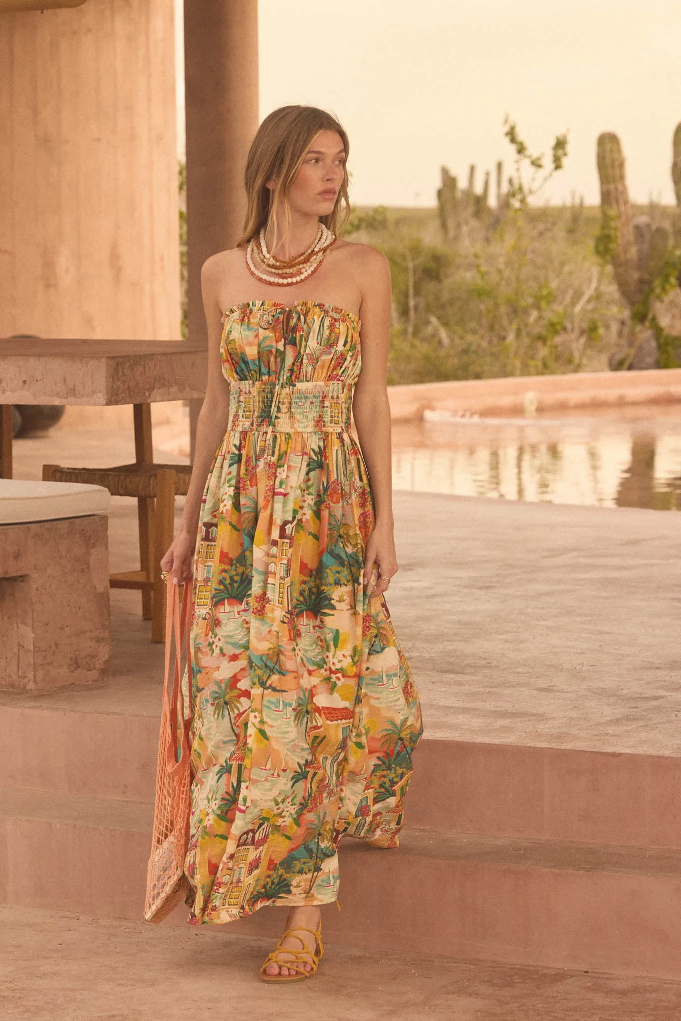 Bahama Mama Tropical-Print Strapless Maxi Dress sold by Promesa product image thumbnail 3