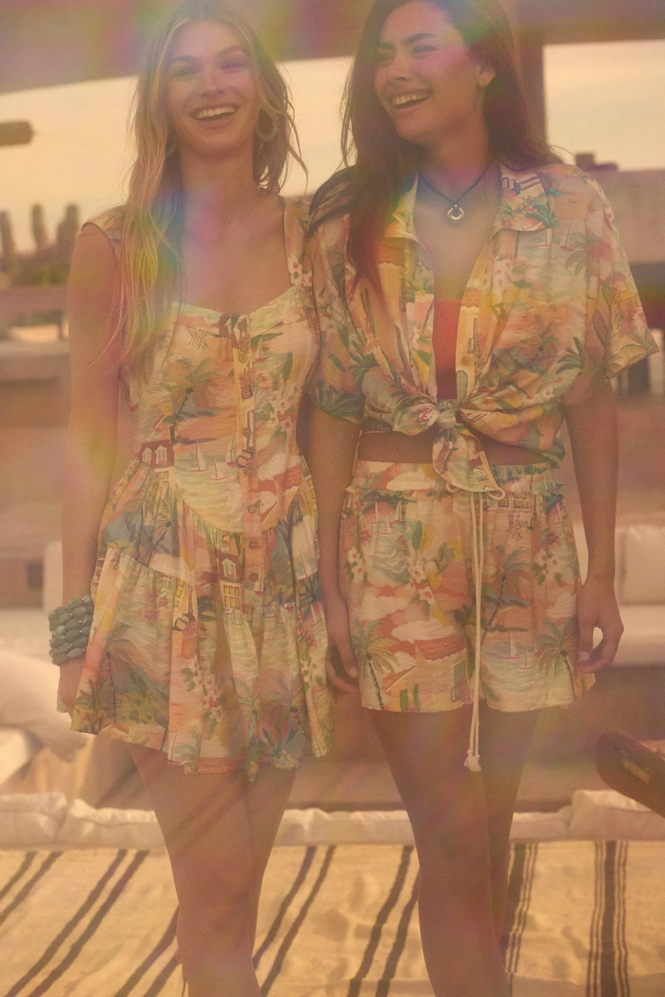 Jamaican Me Crazy Tropical-Print Tiered Romper sold by Promesa product image thumbnail 2