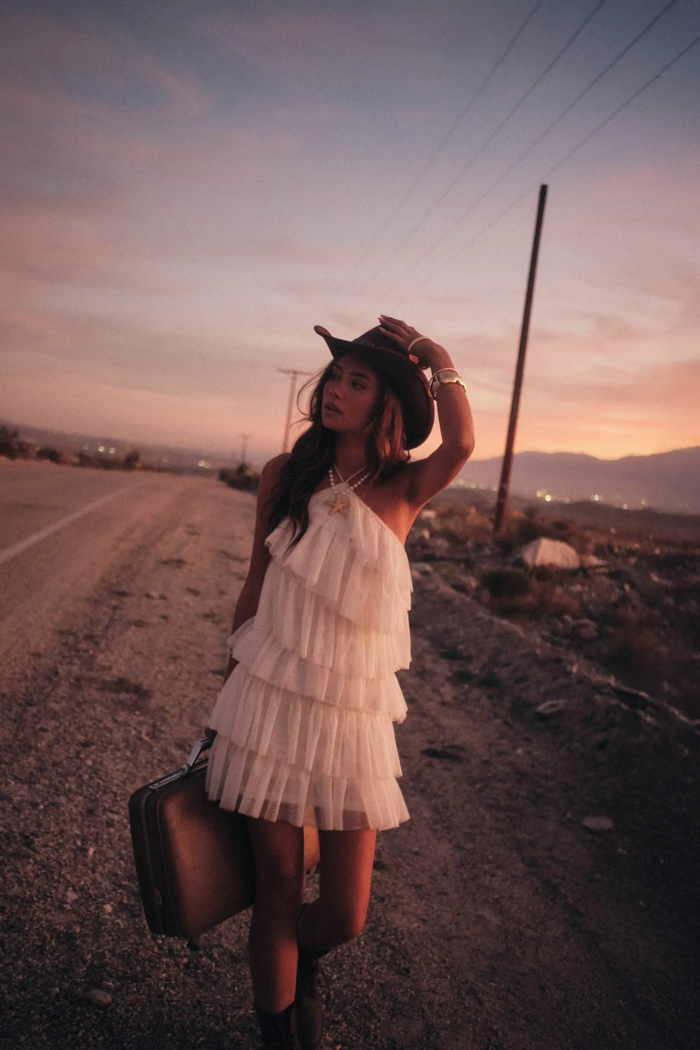 Frilly Flirt Ruffled Lace and Tulle Halter Mini Dress sold by Promesa product image thumbnail 2