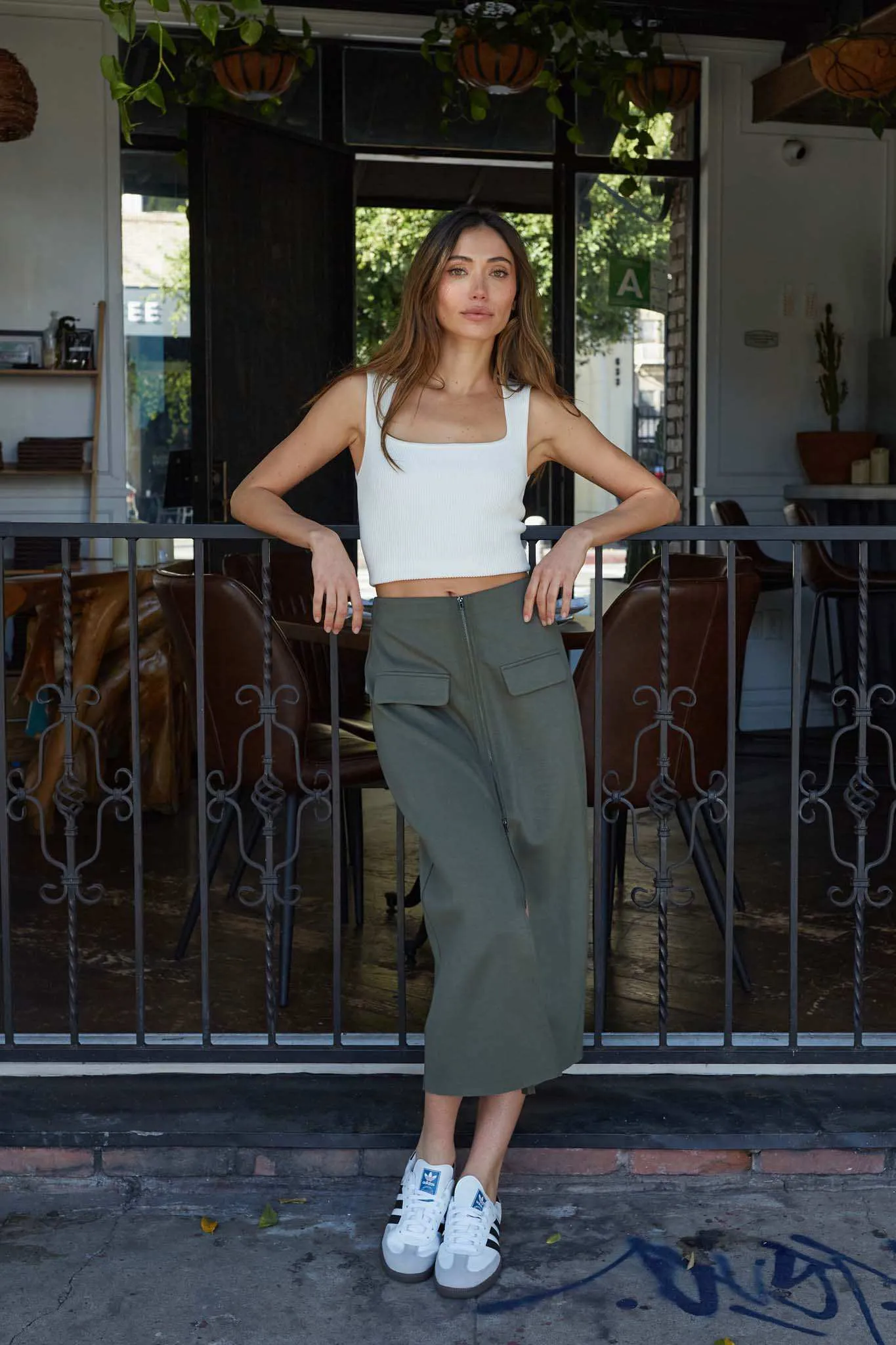 Shaper Fit Square Neck Rib-Knit Tank Top sold by Promesa product image thumbnail 3