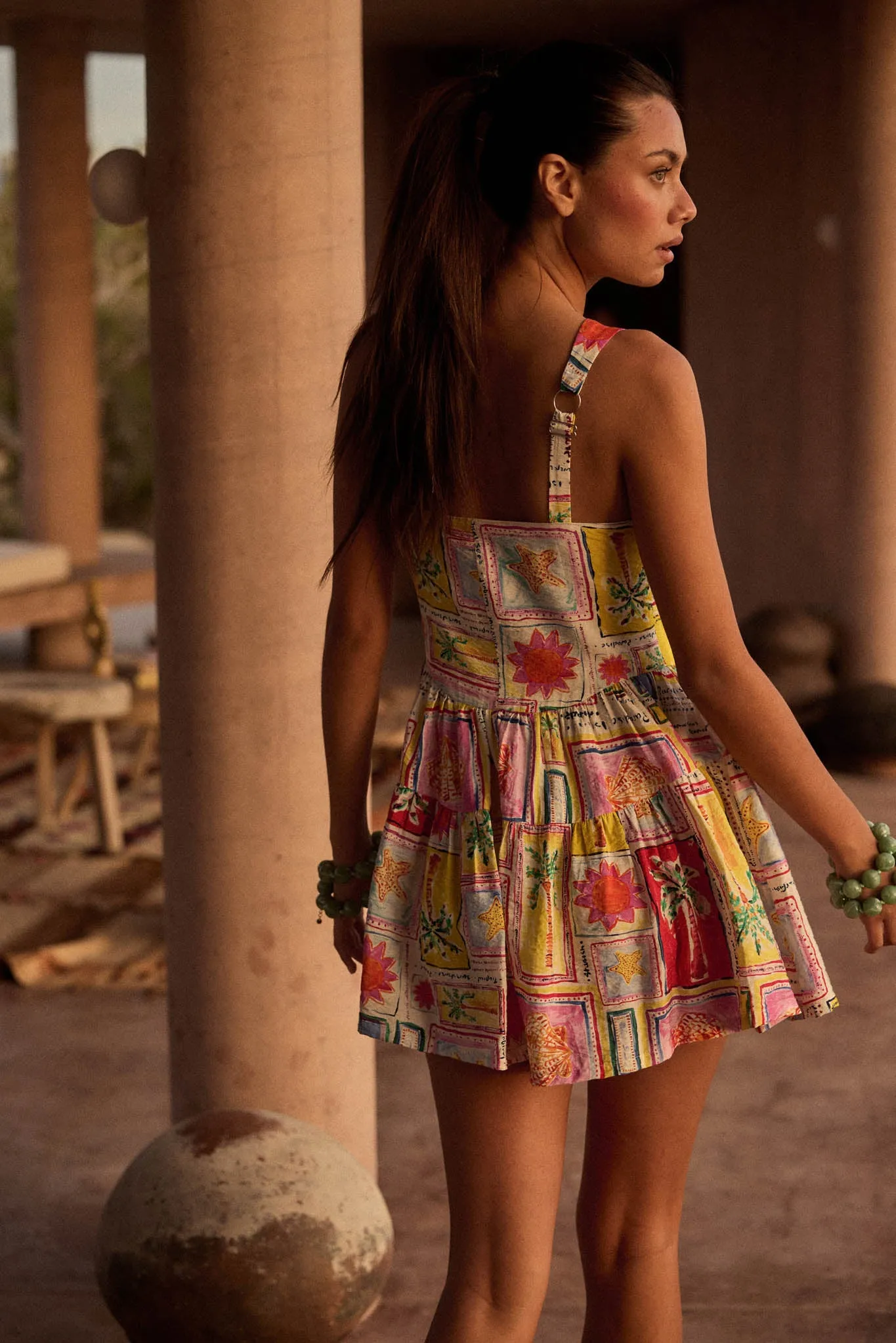 Paradise Bound Tropical-Print Tiered Ruffle Romper sold by Promesa product image thumbnail 3