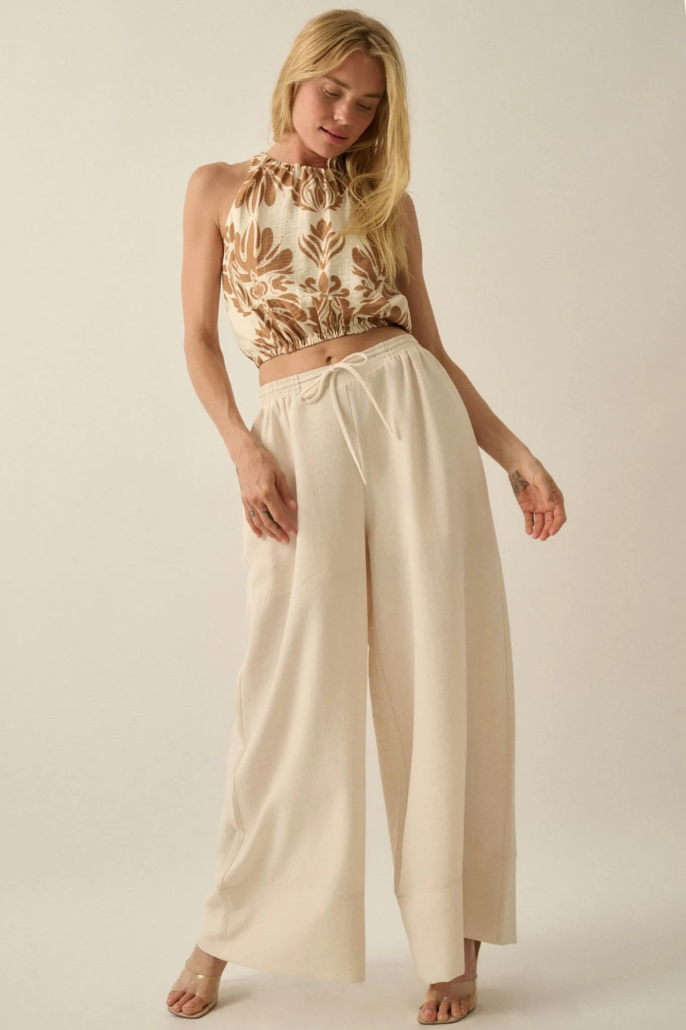 Splendid Harmony Ornate-Print Cropped Sleeveless Top sold by Promesa product image thumbnail 5