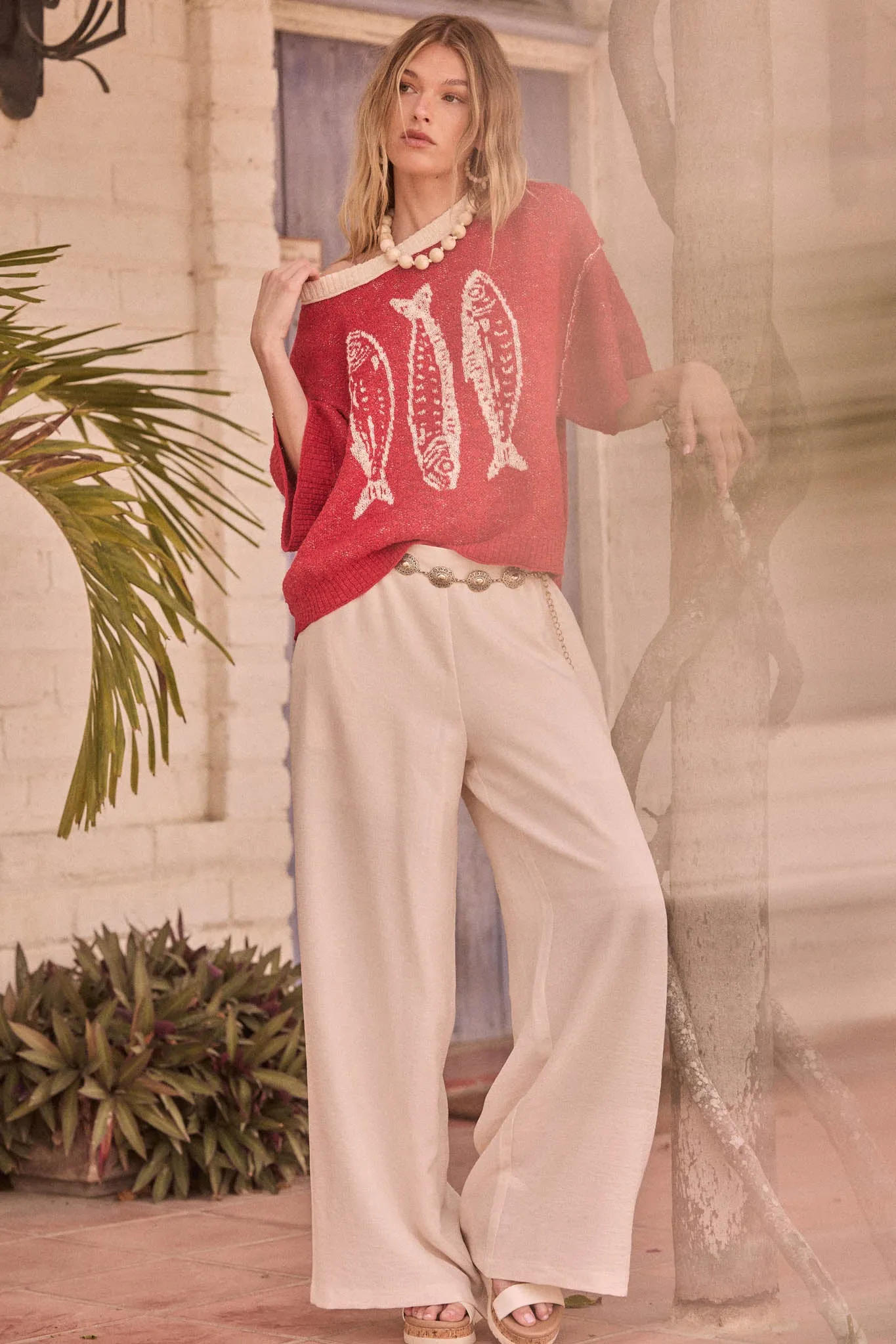 Sidewalk Talk Wide-Leg Drawstring Pocket Pants sold by Promesa