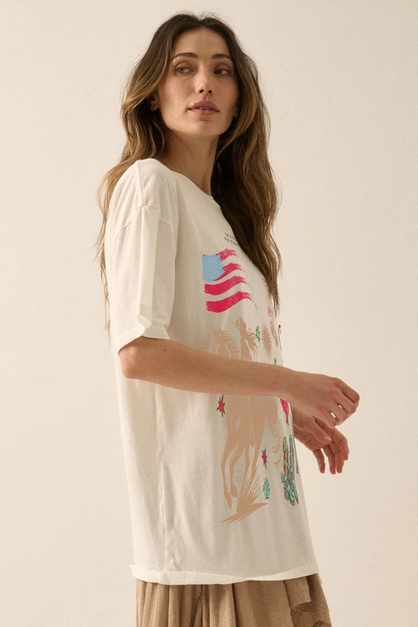 American Spirit Oversize Western Graphic Tee sold by Promesa product image thumbnail 4