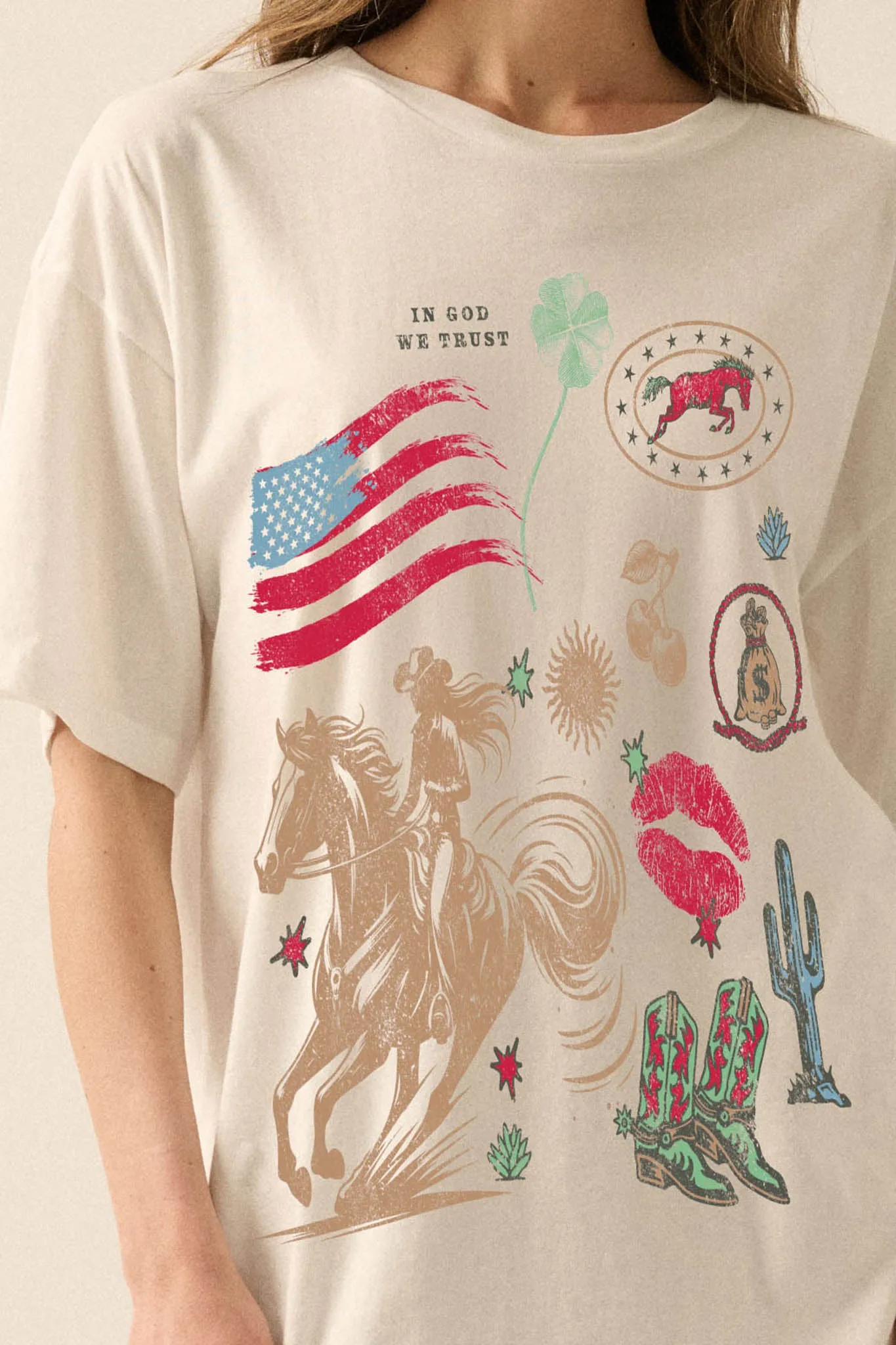 American Spirit Oversize Western Graphic Tee sold by Promesa product image thumbnail 2