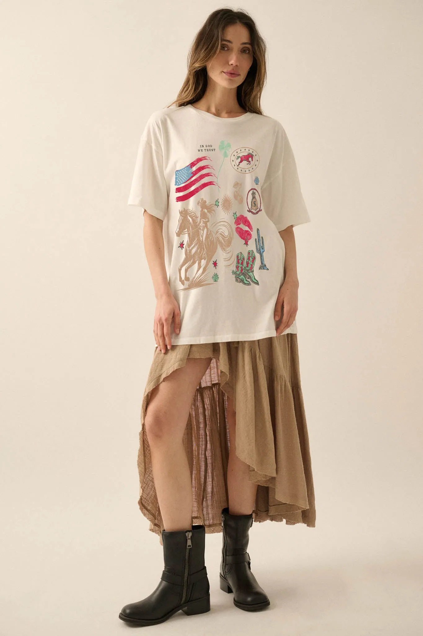 American Spirit Oversize Western Graphic Tee sold by Promesa product image thumbnail 3