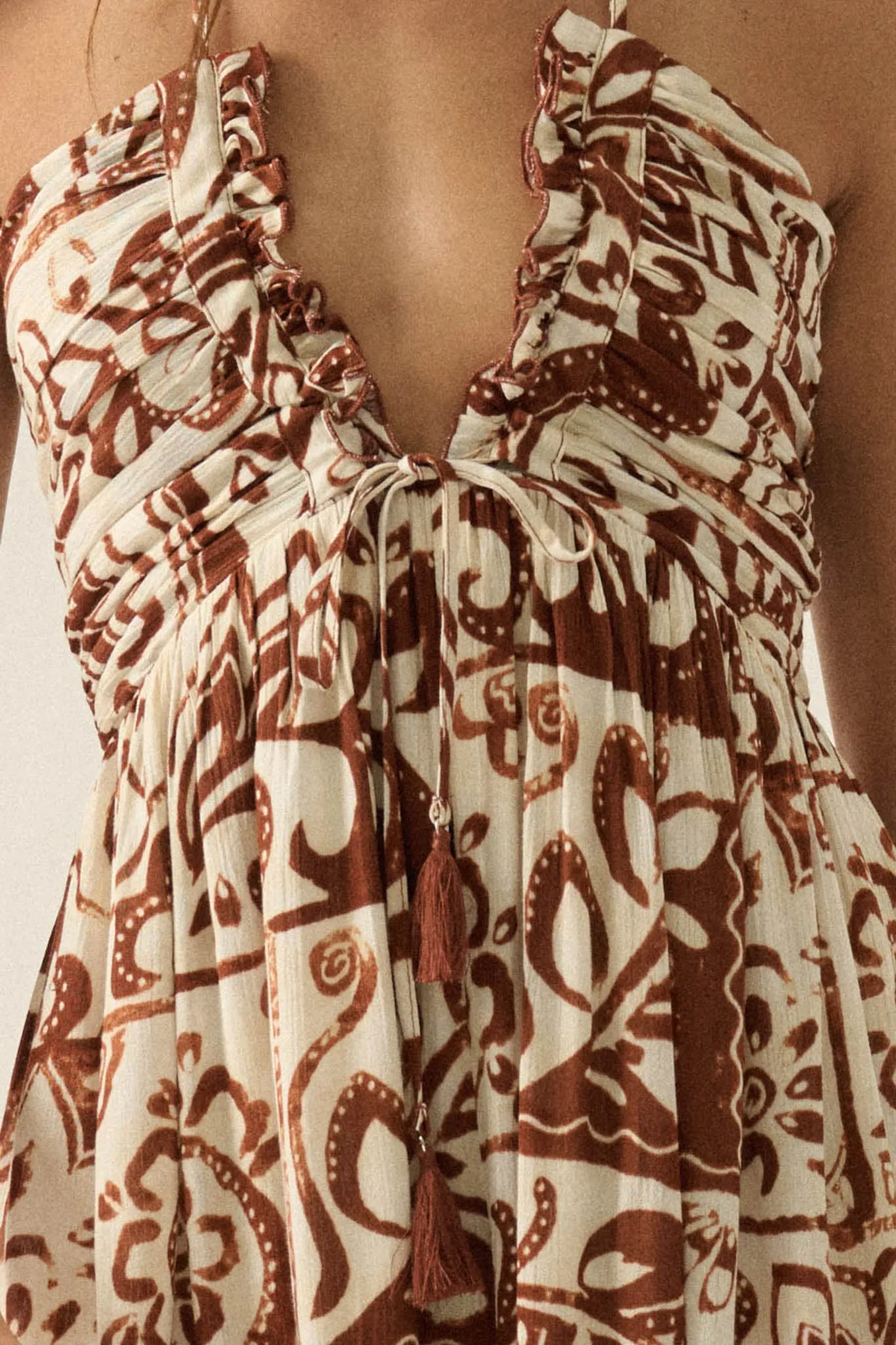 Nomad Spirit Abstract Floral-Print Halter Jumpsuit sold by Promesa product image thumbnail 4