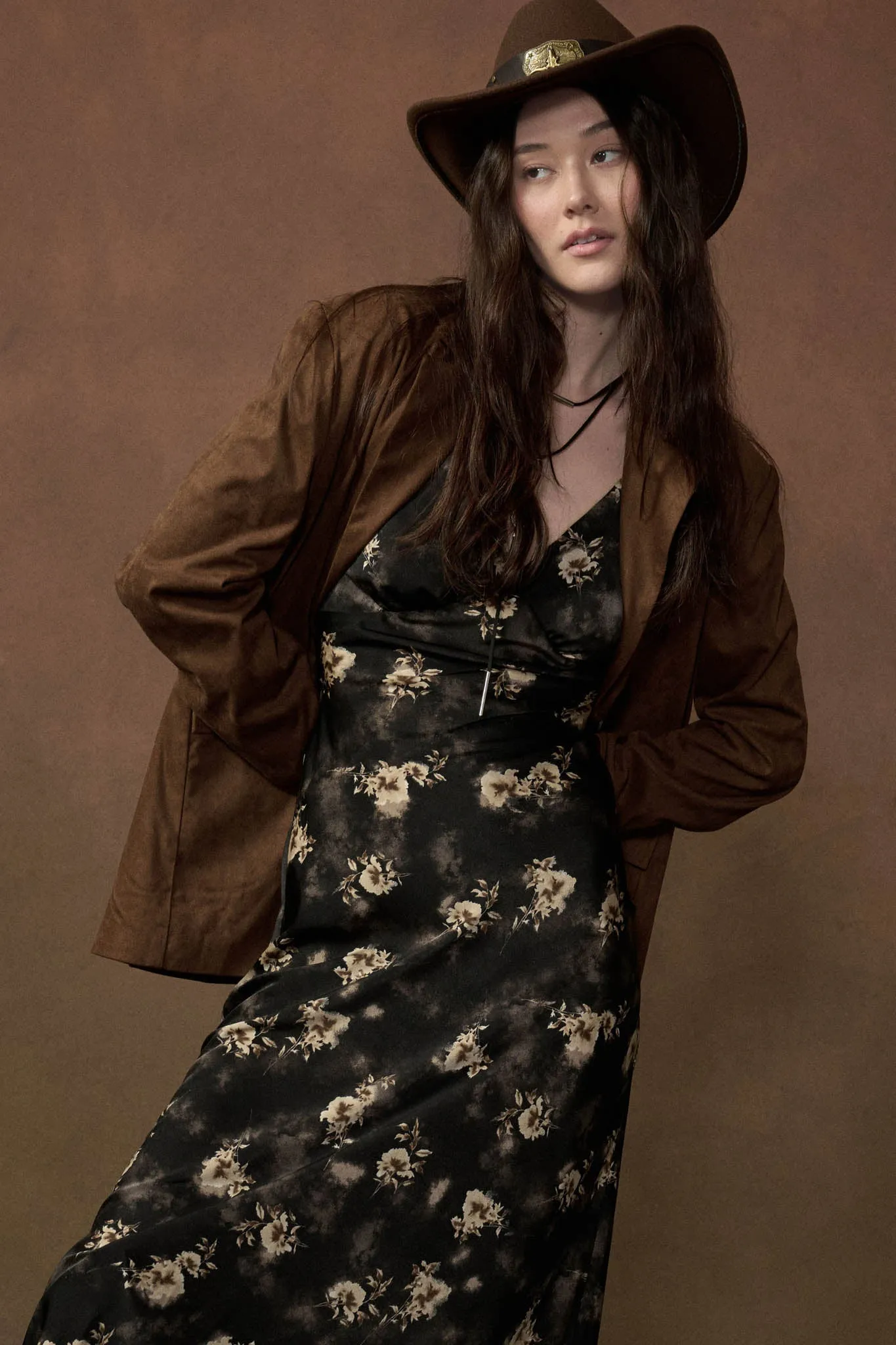 Dancing in Dreams Floral Satin Maxi Slip Dress sold by Promesa product image thumbnail 5