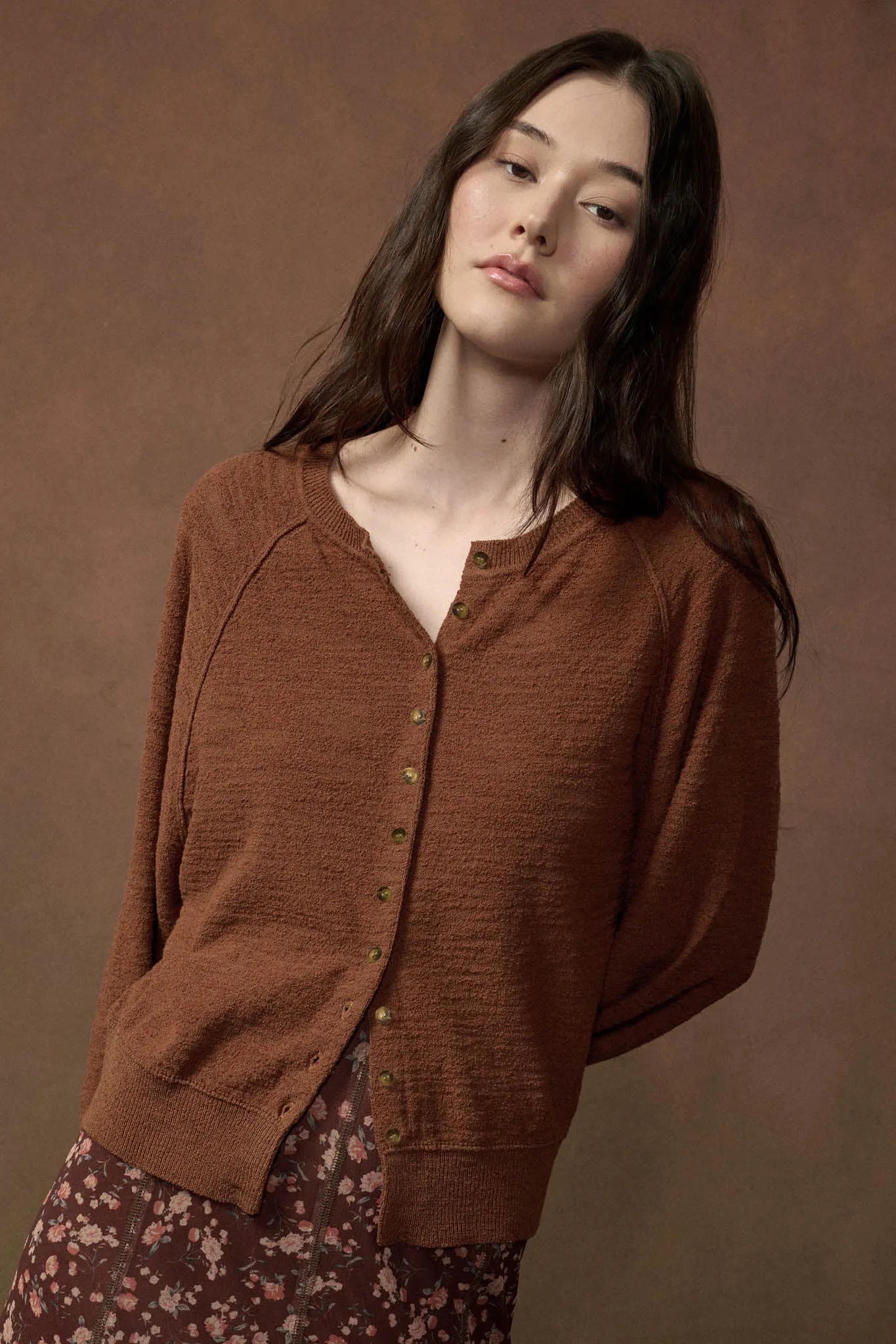 Close to You Textured Knit Raglan Cardigan sold by Promesa product image thumbnail 3