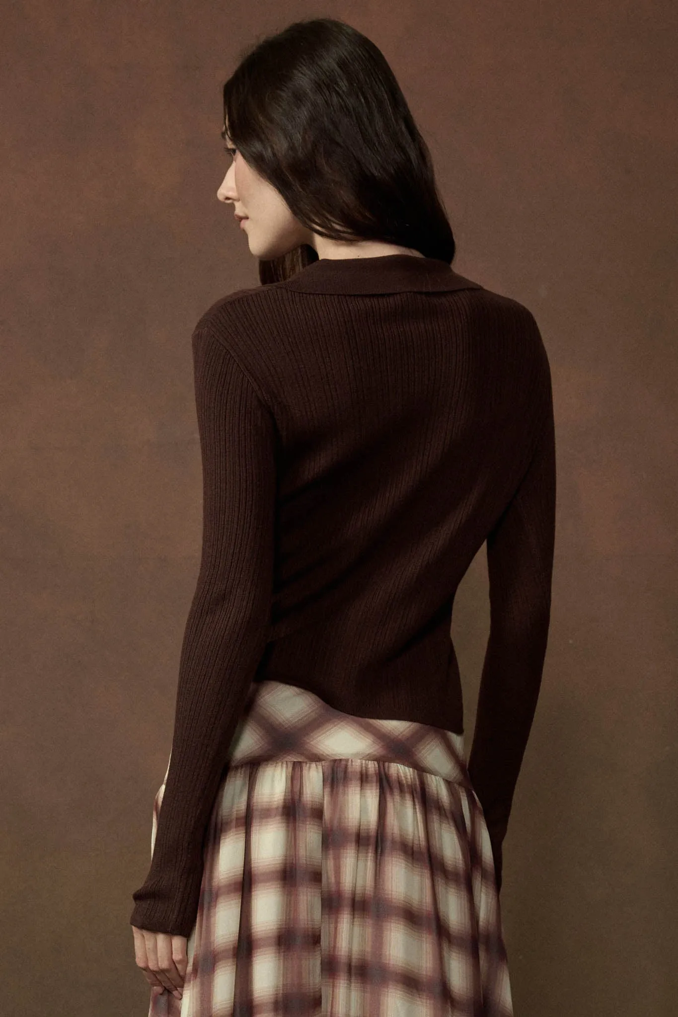 Kind Soul Ribbed Knit Button-Up Thumbhole Cardigan sold by Promesa product image thumbnail 2