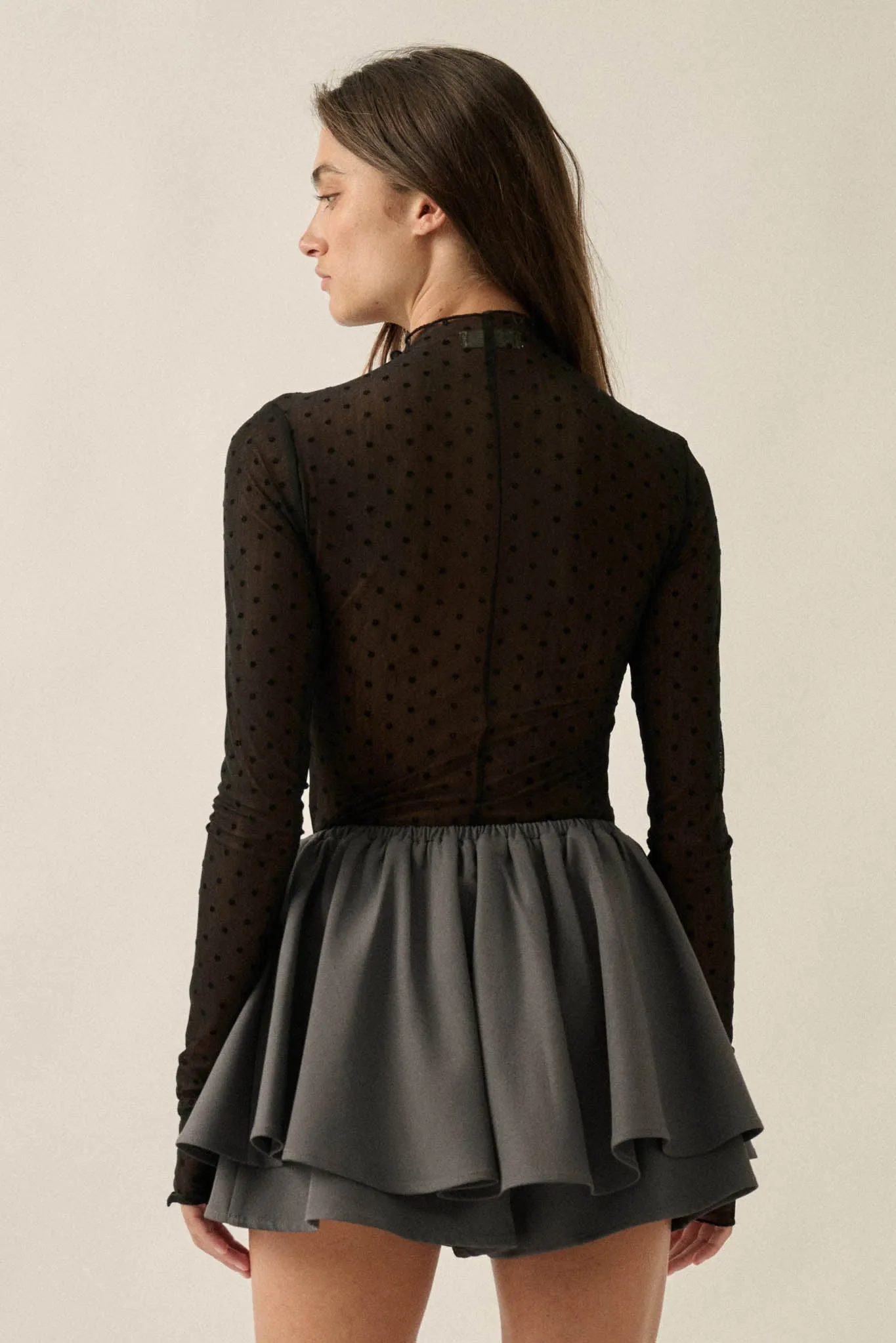 Dainty Daisies Sheer Floral Mesh Thumbhole Top sold by Promesa product image thumbnail 2