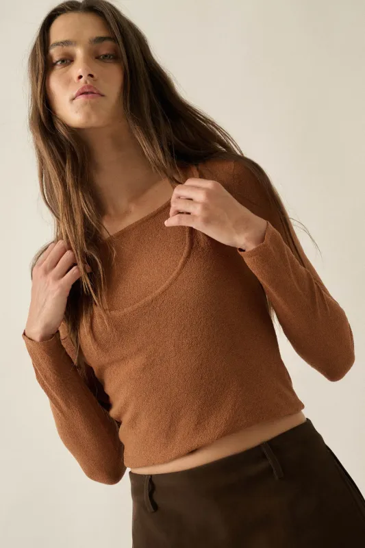 Ready for More Cropped Layered Halter Sweater made by Promesa