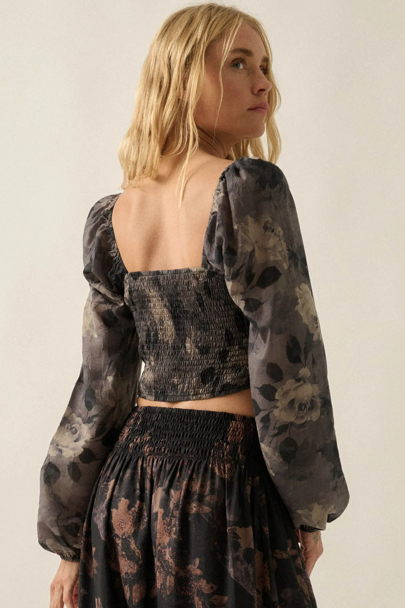Forgotten Flowers Floral Smocked Sweetheart Top sold by Promesa product image thumbnail 2