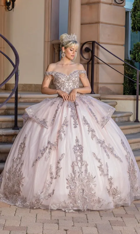 Off-the-Shoulder Quinceanera Dress 1696 sold by PromGirl