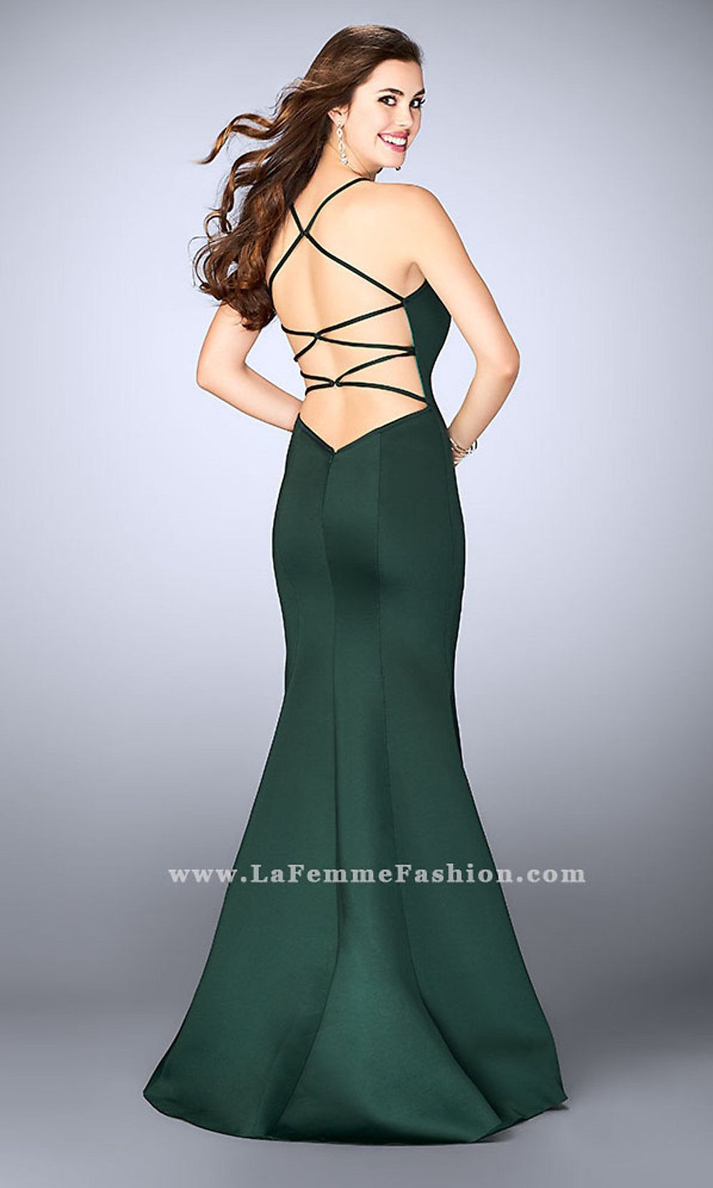 La Femme Open Back Long Prom Dress sold by PromGirl product image thumbnail 2
