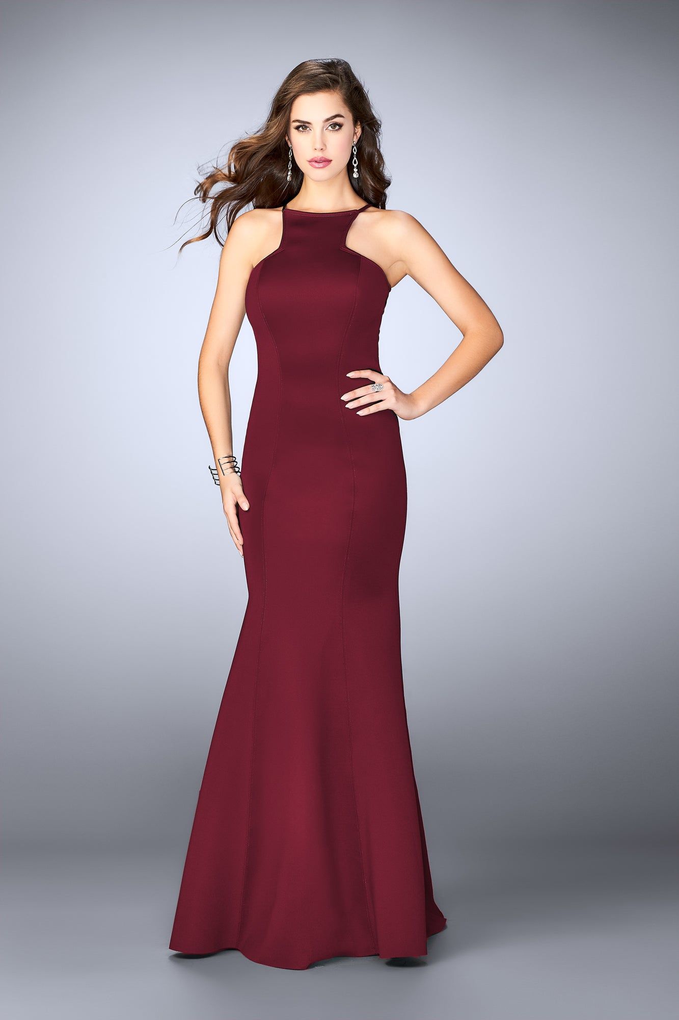 La Femme Open Back Long Prom Dress sold by PromGirl product image thumbnail 4