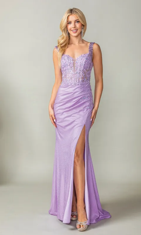 Embellished Sheer-Corset Long Prom Dress 4400 sold by PromGirl