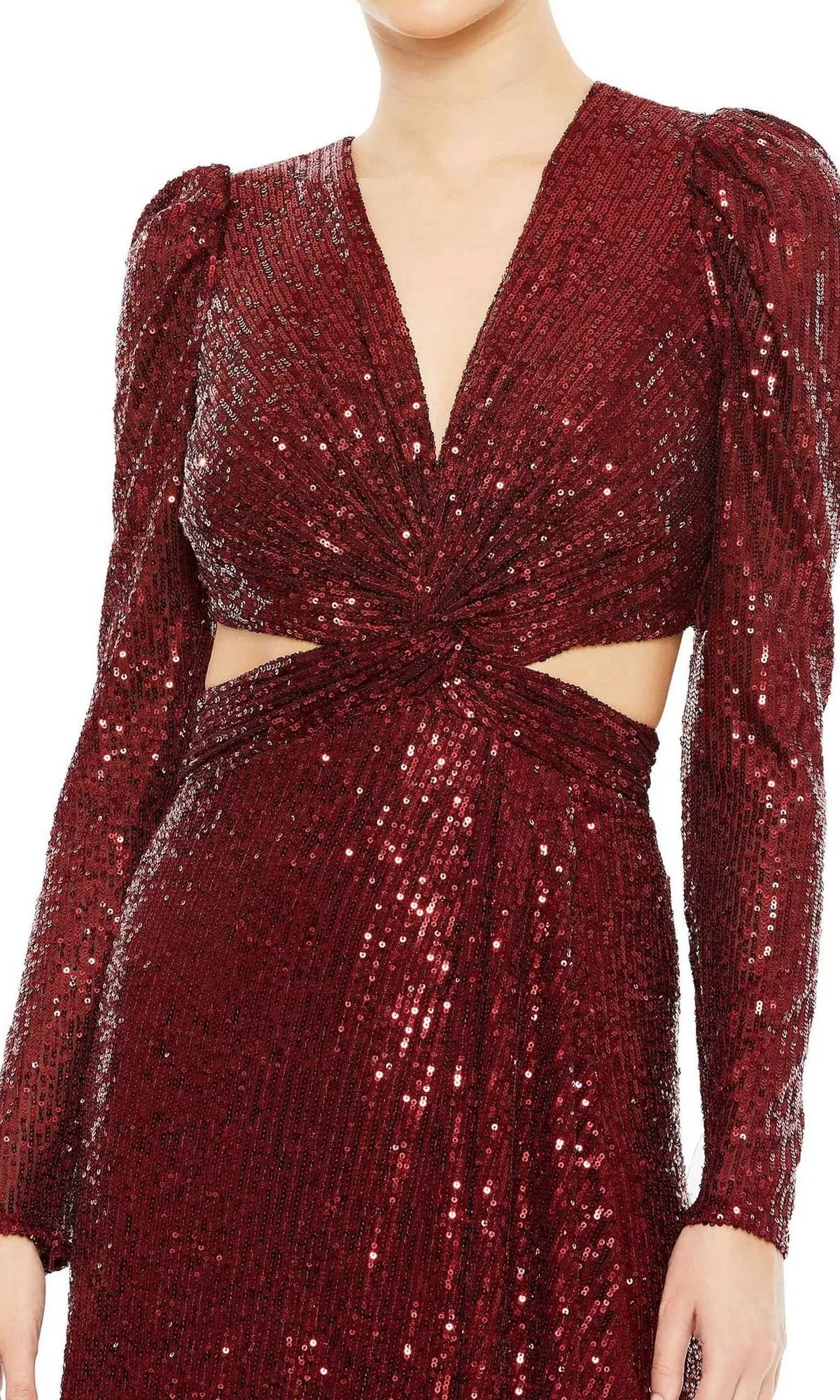 Long Nude Sequin Formal Dress with Cut Outs 26739 sold by PromGirl product image thumbnail 4