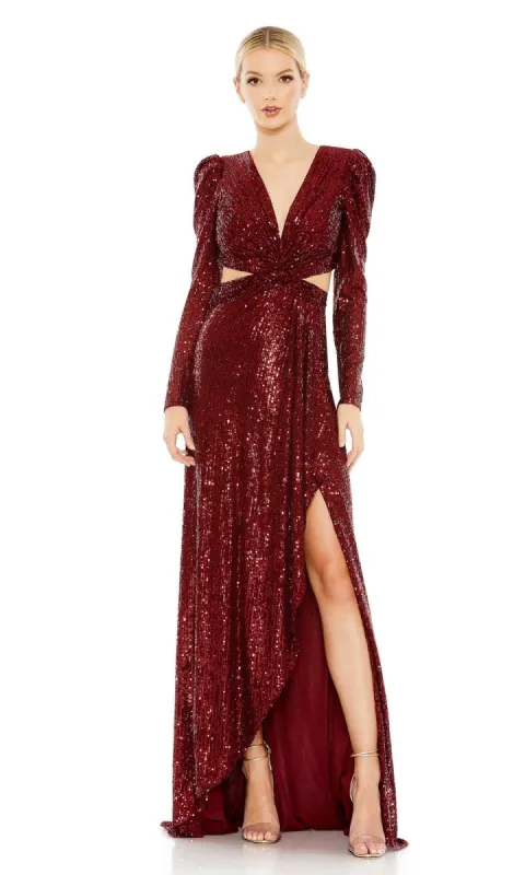 Long Nude Sequin Formal Dress with Cut Outs 26739 sold by PromGirl