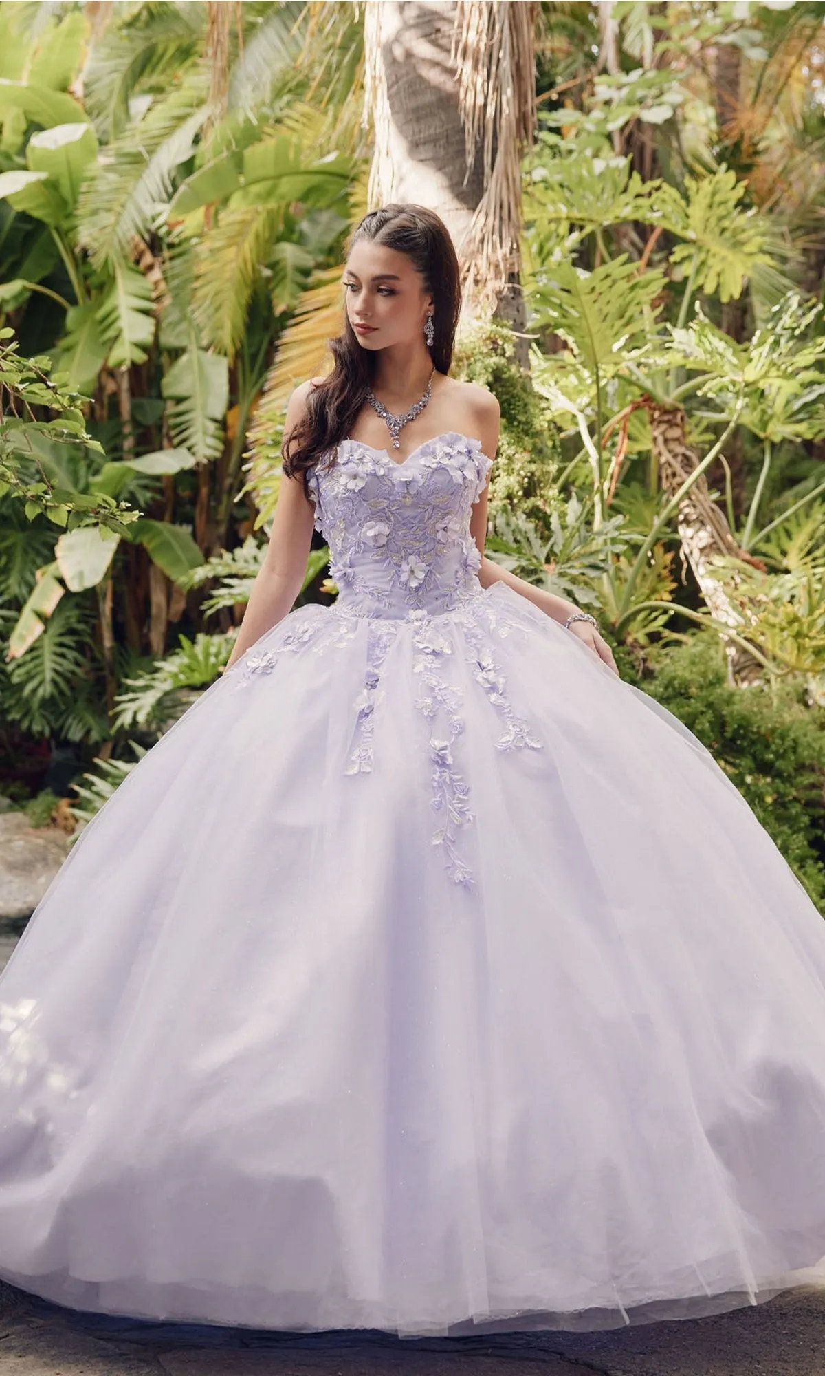 Juliet 1435 Strapless Ball Gown Quinceañera Dress sold by PromGirl