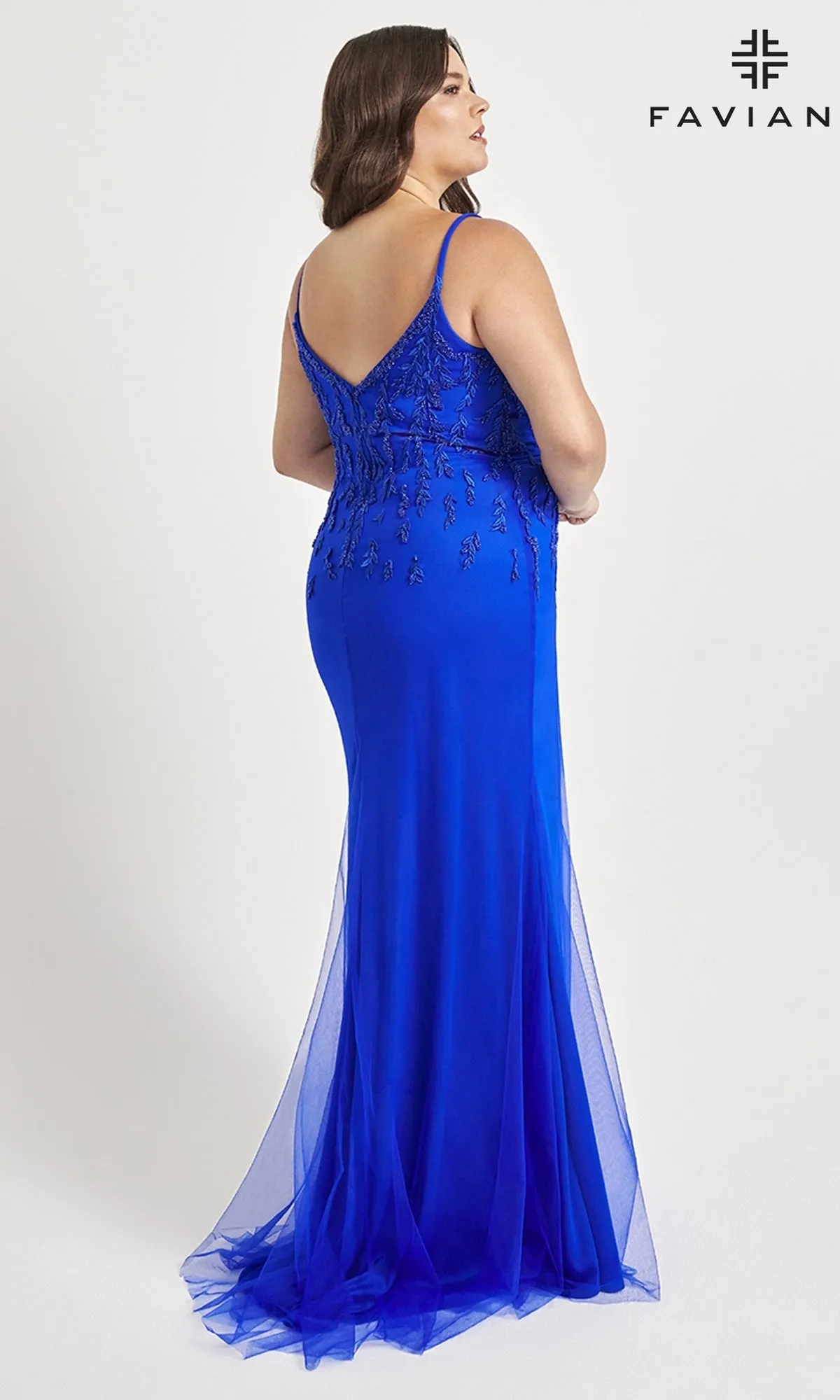 Faviana Plus-Size Beaded Long Formal Dress 9559 sold by PromGirl product image thumbnail 2