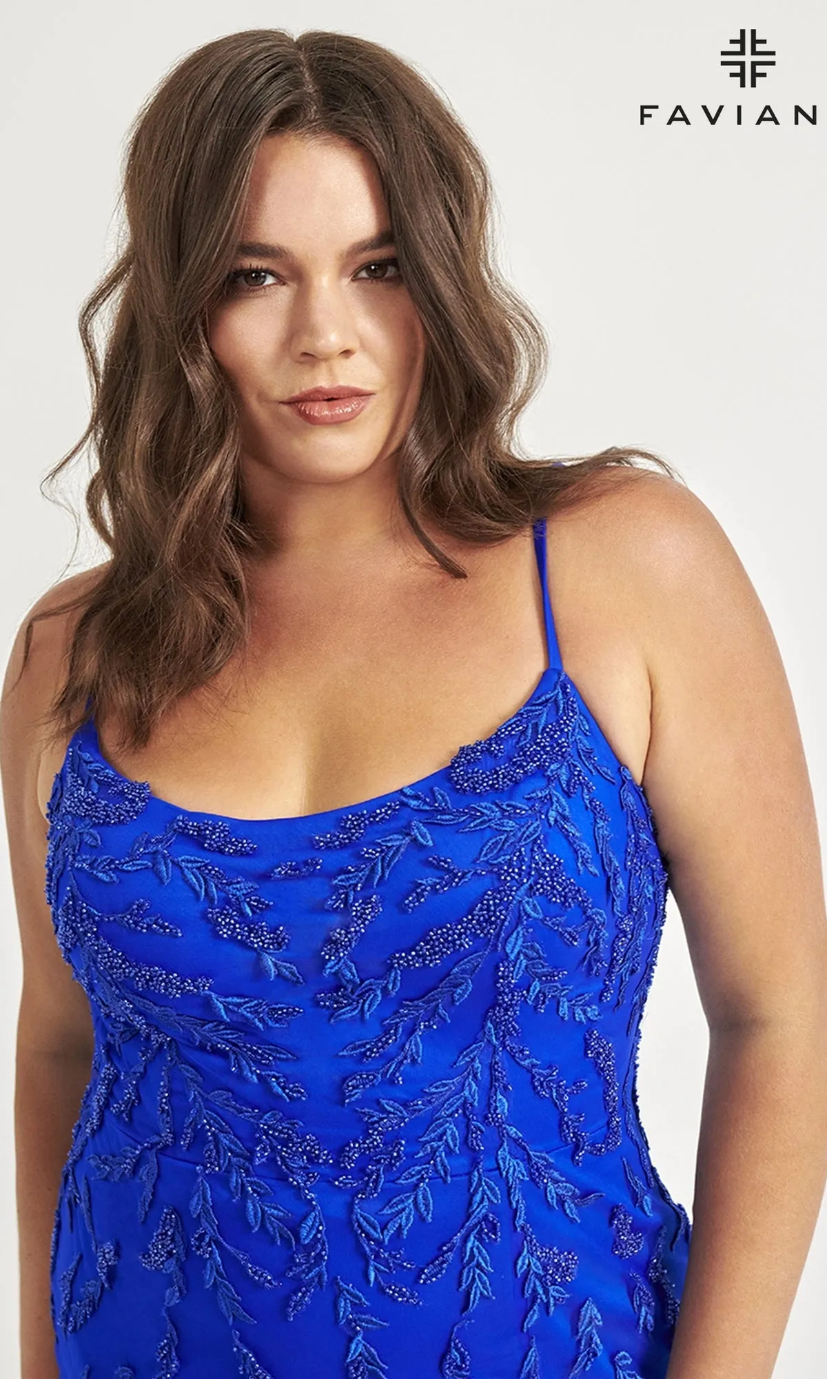 Faviana Plus-Size Beaded Long Formal Dress 9559 sold by PromGirl product image thumbnail 3