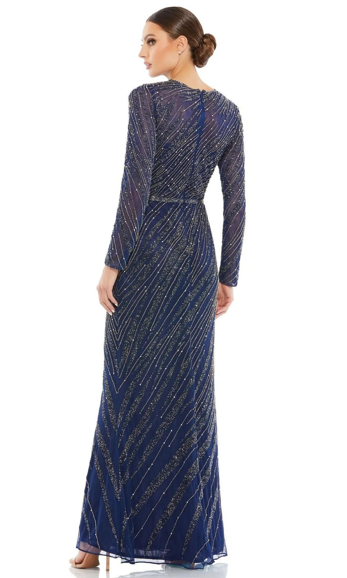 Long Sleeve Sequin Formal Dress: Mac Duggal 5240 sold by PromGirl product image thumbnail 5